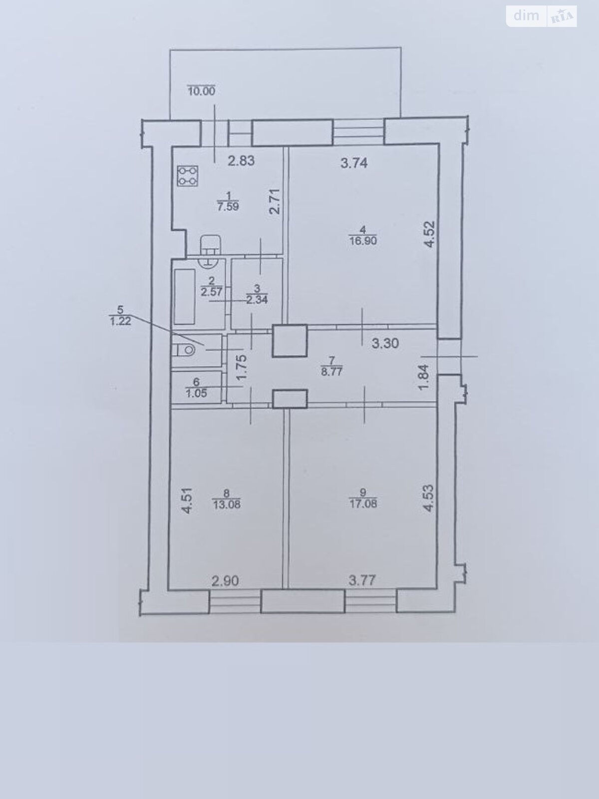 трикімнатна квартира в Івано-Франківську, район Центр, на вул. Гетьмана Івана Мазепи 38 в довготривалу оренду помісячно фото 1