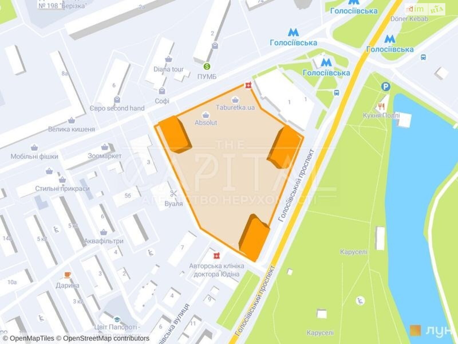 однокімнатна квартира в Києві, район Голосіїв, на просп. Голосіївський 76 в довготривалу оренду помісячно фото 1