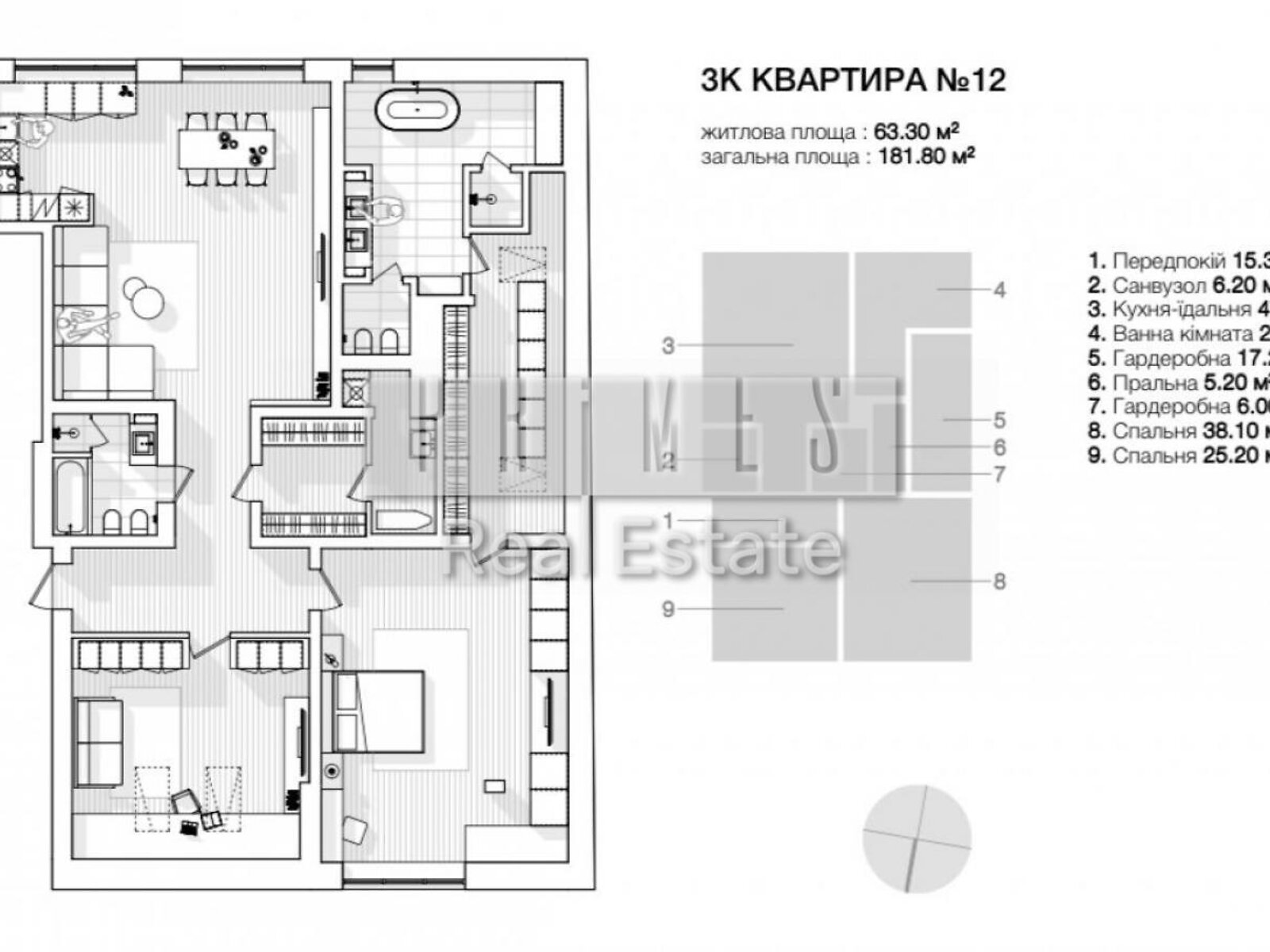 трикімнатна квартира в Києві, район Голосіївський, на вул. Гетьмана Павла Скоропадського 29 в довготривалу оренду помісячно фото 1