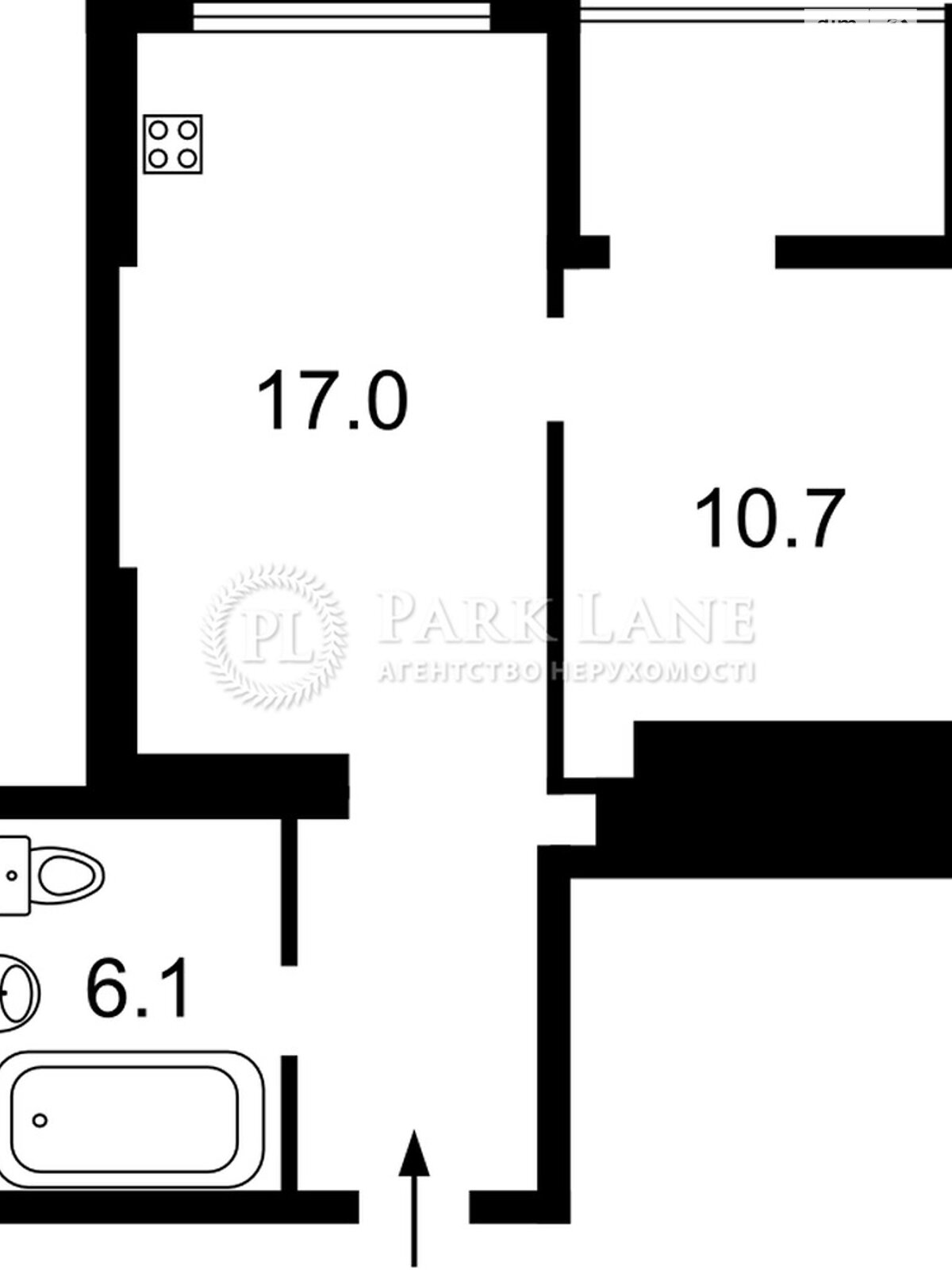 однокомнатная квартира в Киеве, район Саперное Поле, на ул. Маккейна Джона 7 в аренду на долгий срок помесячно фото 1
