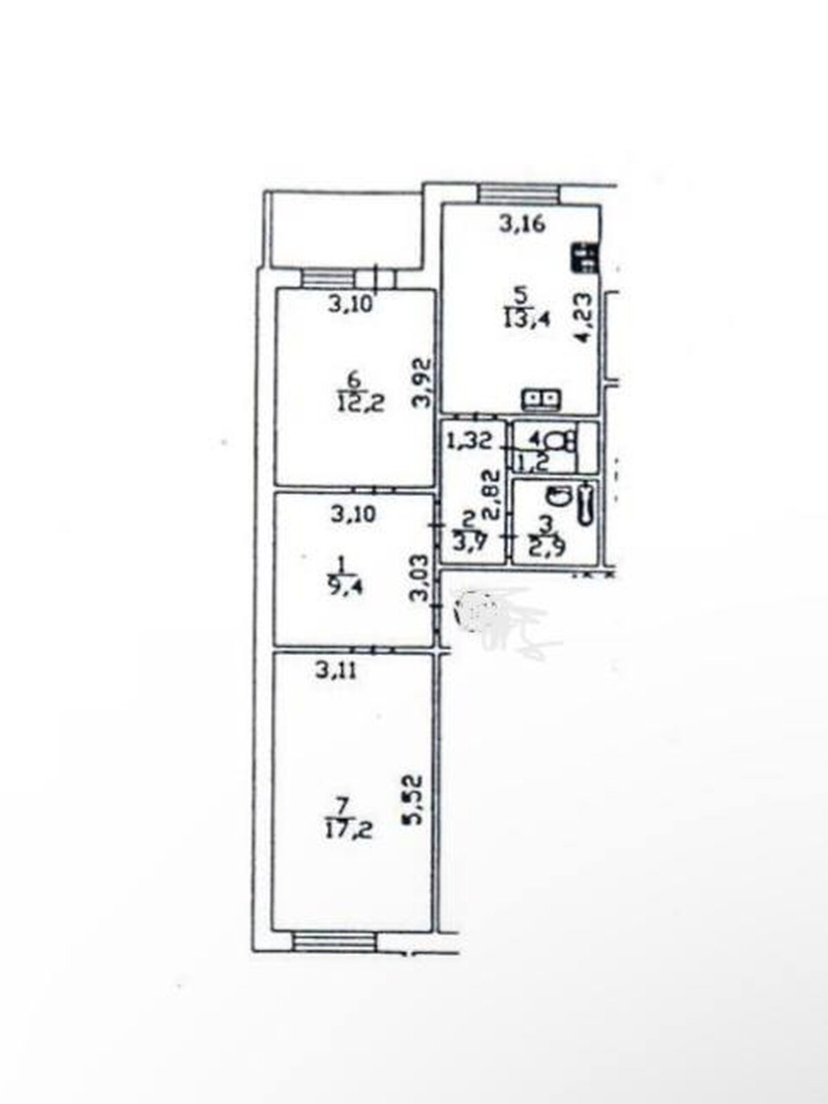 двокімнатна квартира в Києві, район Сирець, на вул. Бакинська 37Г в довготривалу оренду помісячно фото 1