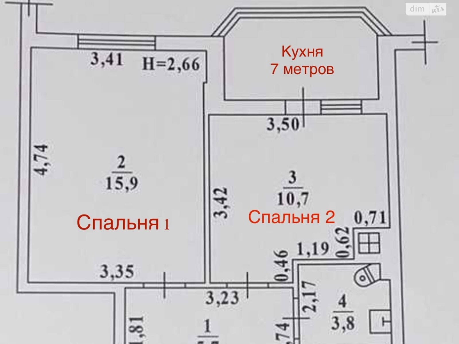 двухкомнатная квартира в Лиманке, на мас. Радужный в аренду на долгий срок помесячно фото 1