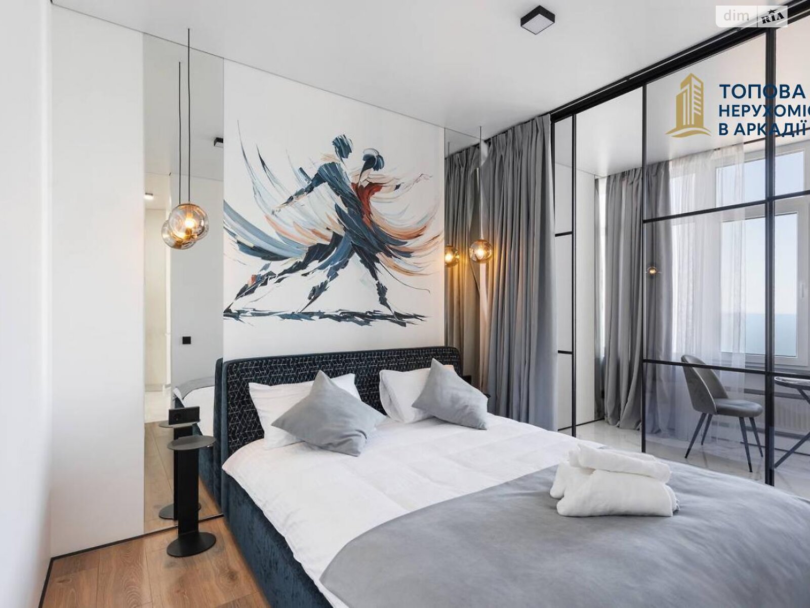 однокомнатная квартира в Одессе, район Аркадия, на ул. Валерия Самофалова 16А/6 в аренду на долгий срок помесячно фото 1