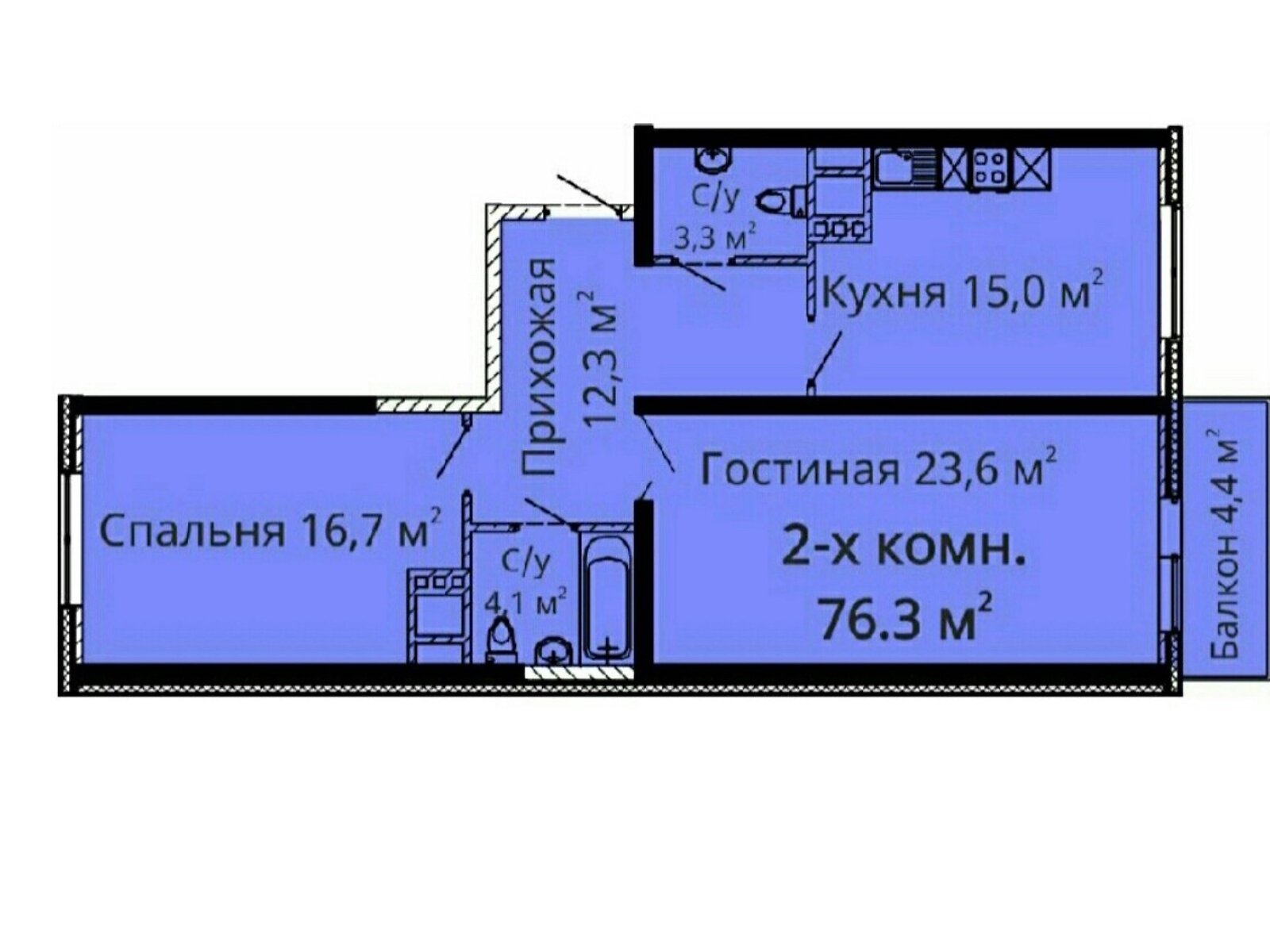 двухкомнатная квартира в Одессе, район Приморский, на ул. Среднефонтанская 35 в аренду на долгий срок помесячно фото 1 двухкомнатная квартира в Одессе, район Приморский, на ул. Среднефонтанская 35 в аренду на долгий срок помесячно фото 1