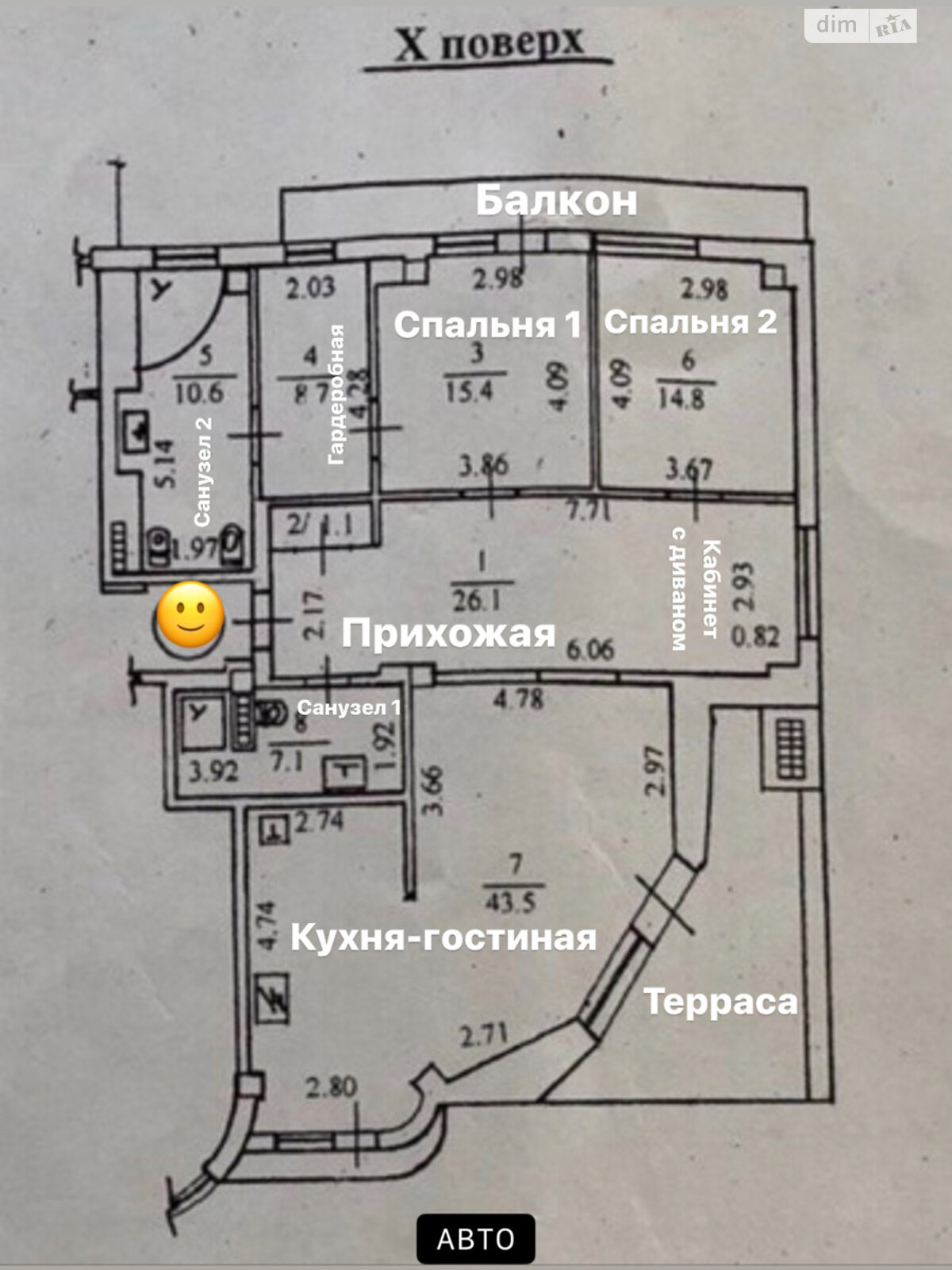 трехкомнатная квартира с мебелью в Одессе, район Центр, на ул. Пантелеймоновская 88/1 в аренду на долгий срок помесячно фото 1