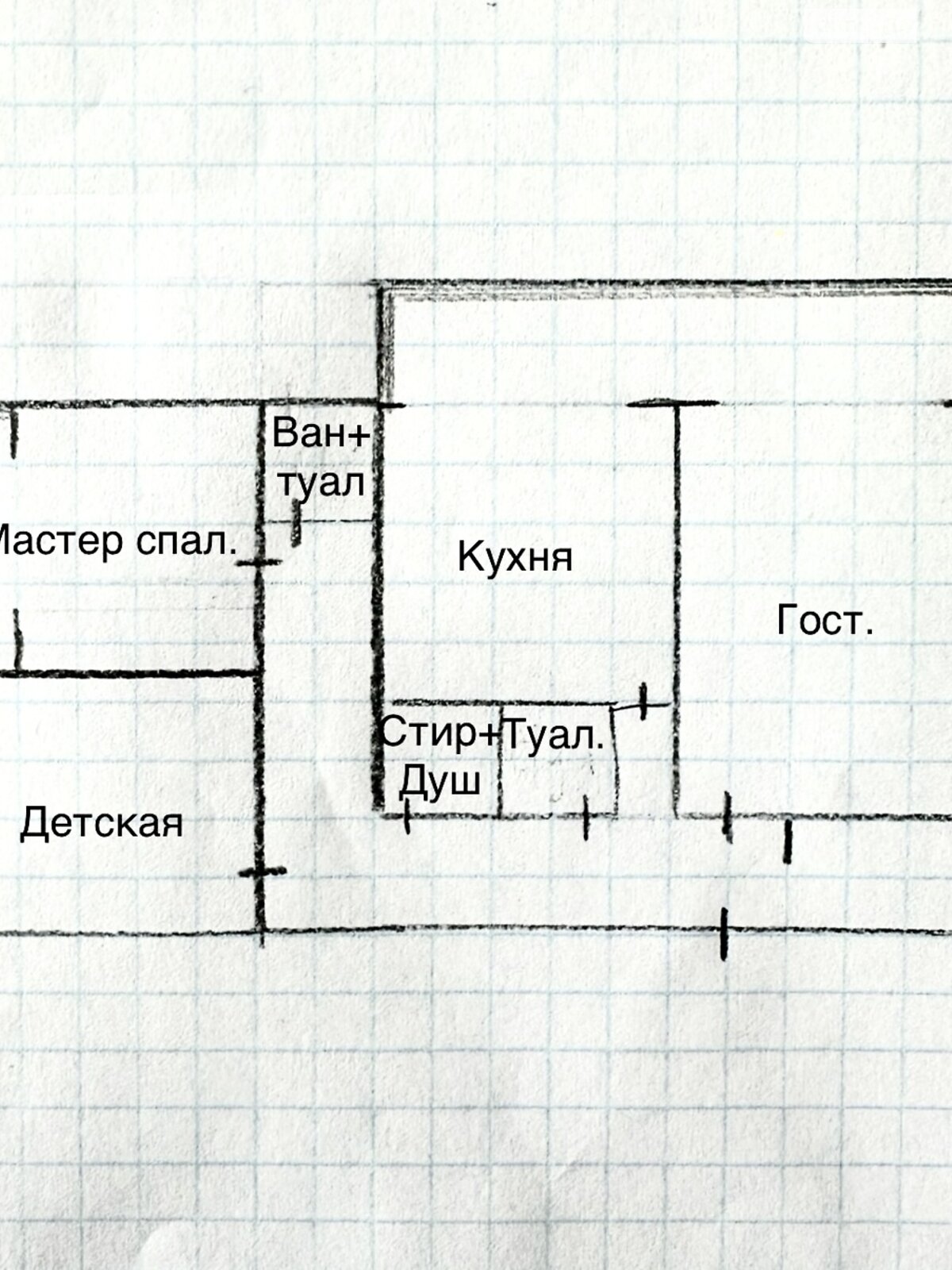 трехкомнатная квартира в Одессе, район Южный, на ул. Академика Королева 81/4 в аренду на долгий срок помесячно фото 1