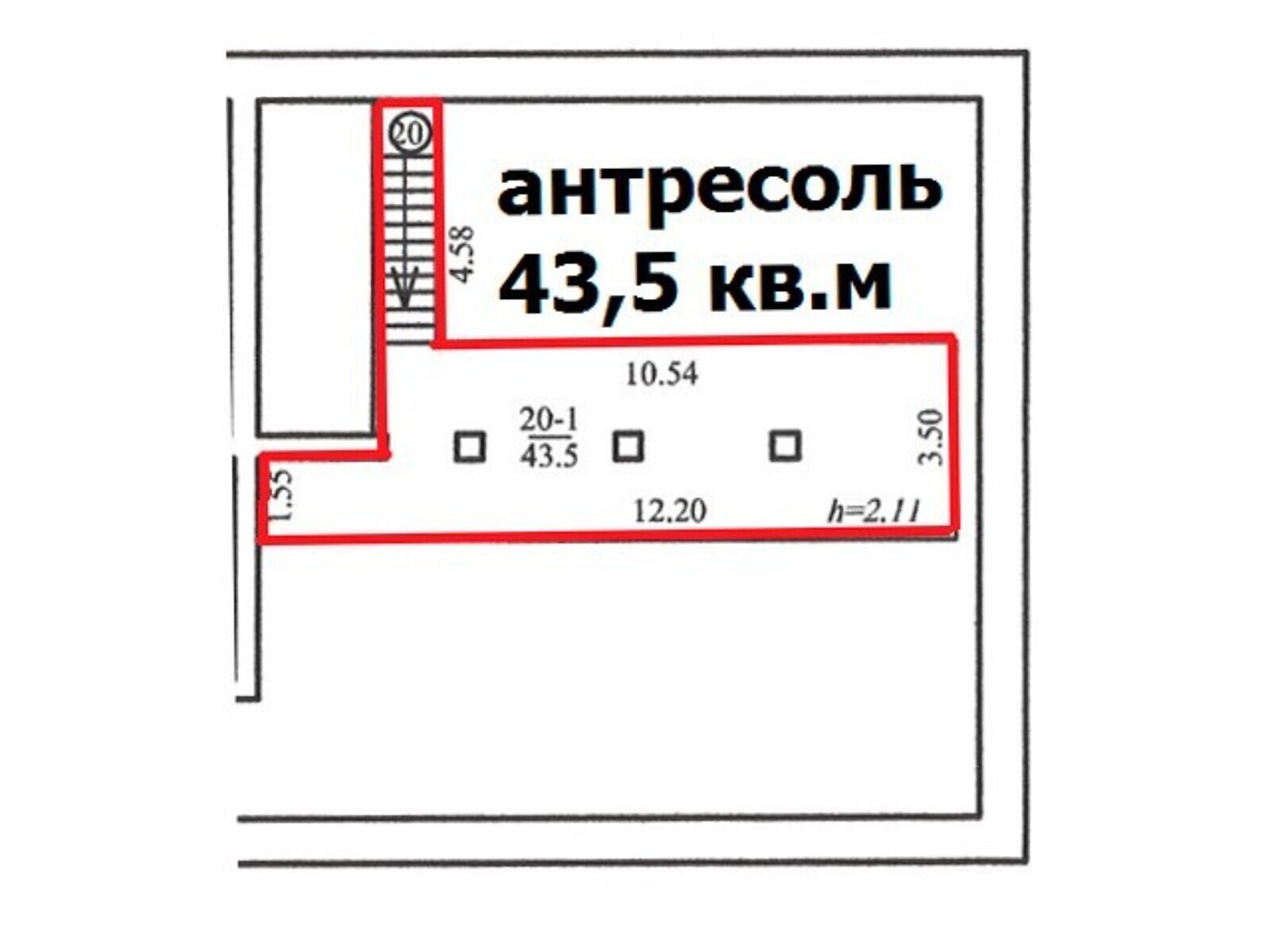 Аренда офисного помещения в Днепре, Сечевых стрельцов улица 20, помещений - 1, этаж - 5 фото 1