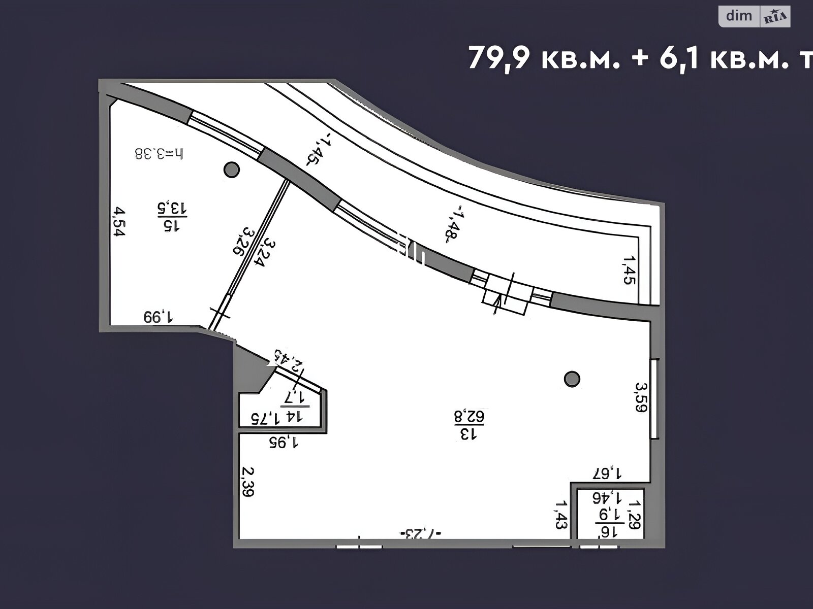 Аренда офисного помещения в Киеве, Гайдара улица 58/10, помещений - 4, этаж - 7 фото 1 Аренда офисного помещения в Киеве, Гайдара улица 58/10, помещений - 4, этаж - 7 фото 1