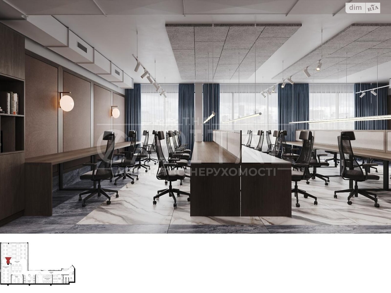 Аренда офисного помещения в Киеве, Иоанна Павла II (Патриса Лумумбы) улица 6/1, помещений - 5, этаж - 2 фото 1