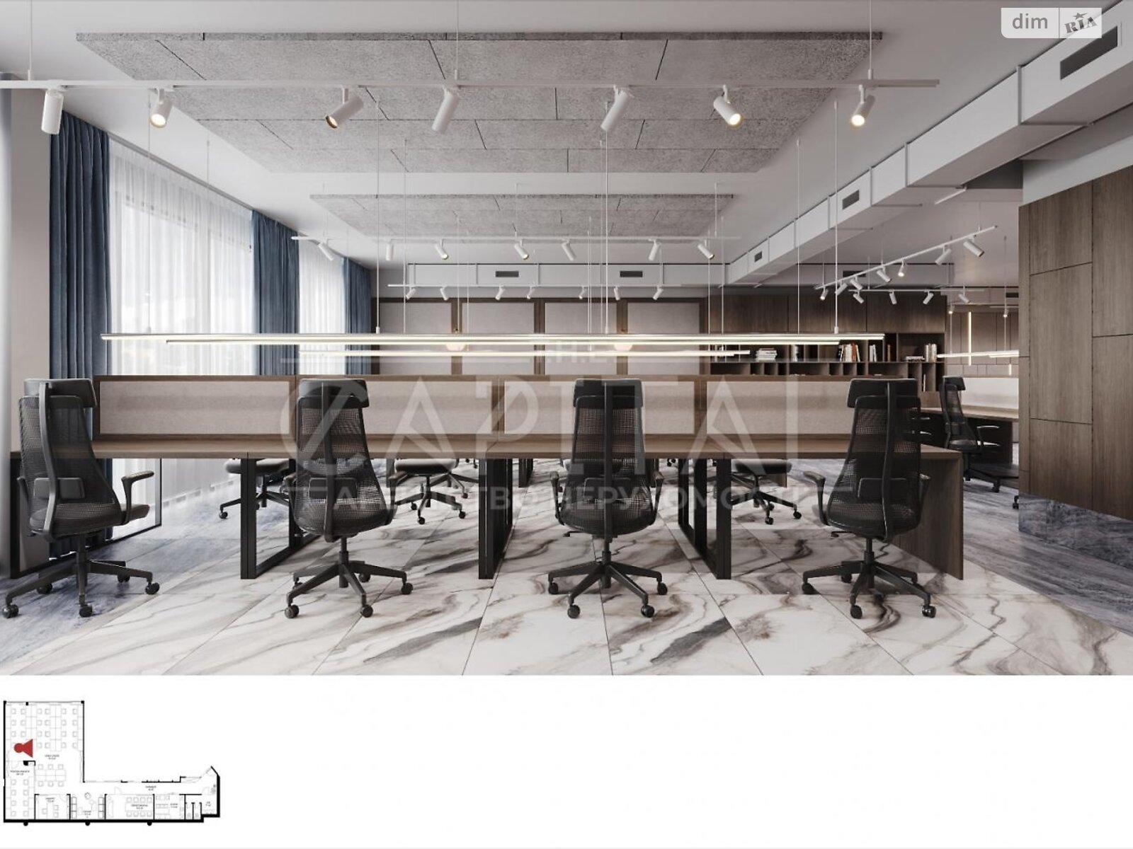 Аренда офисного помещения в Киеве, Иоанна Павла II (Патриса Лумумбы) улица 6/1, помещений - 5, этаж - 2 фото 1