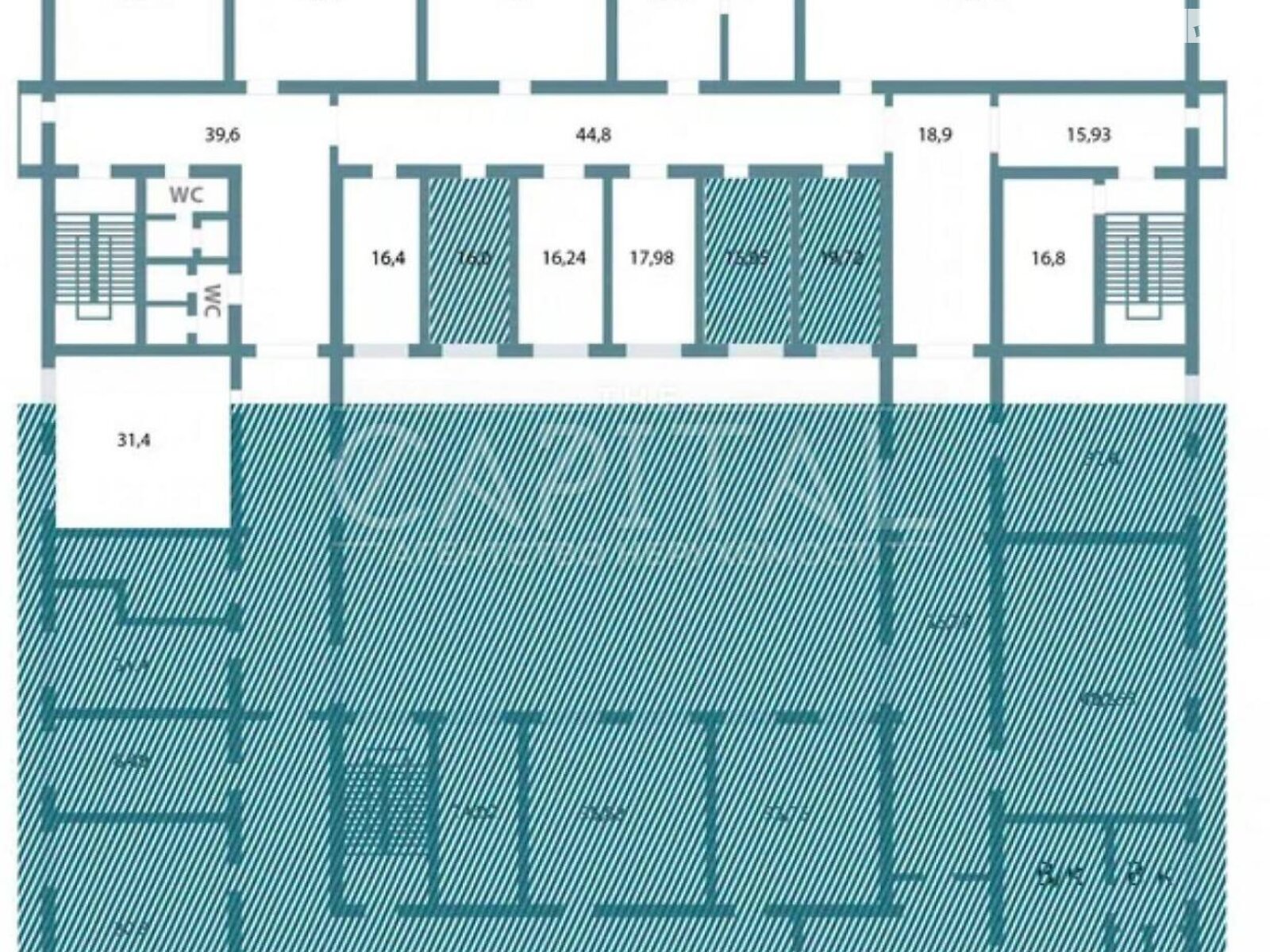 Аренда офисного помещения в Киеве, Мрии (Академика Туполева) улица, помещений - 5, этаж - 3 фото 1
