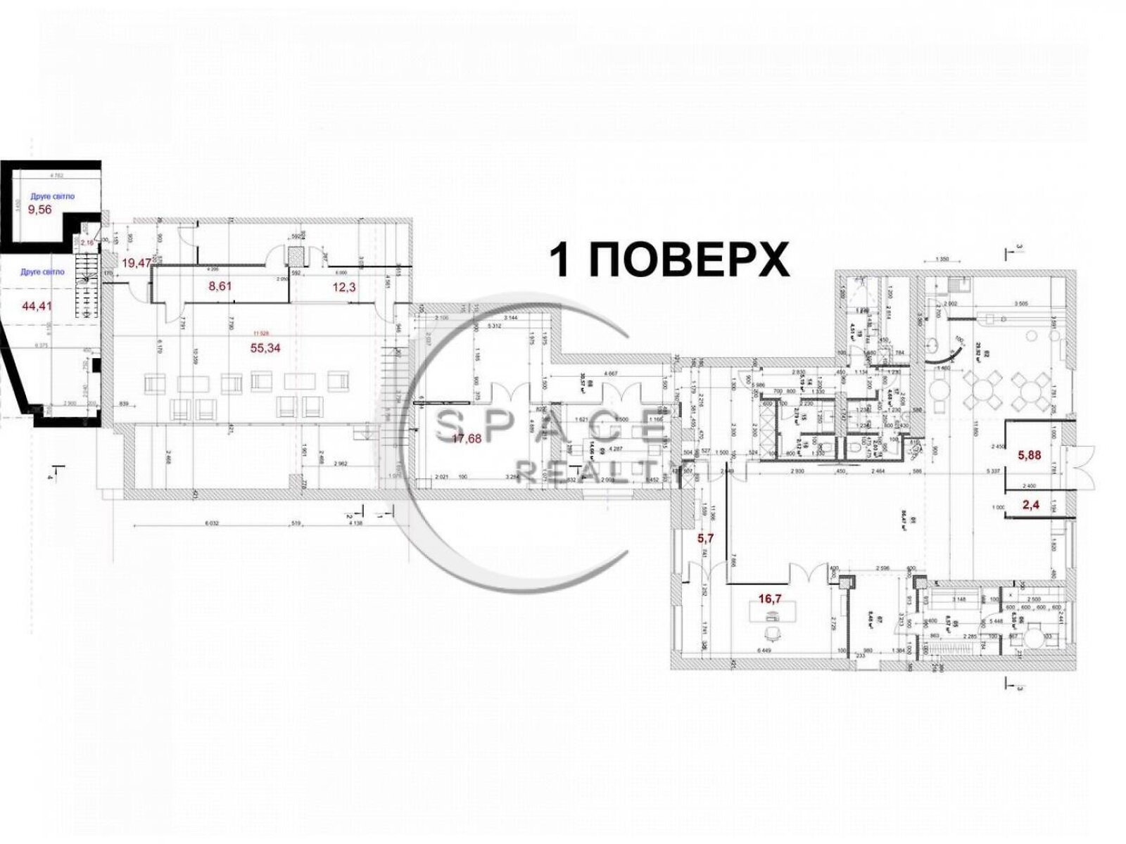 Аренда офисного помещения в Киеве, Николая Михновского (Дружбы Народов) бульвар 38, помещений - 7, этаж - 1 фото 1