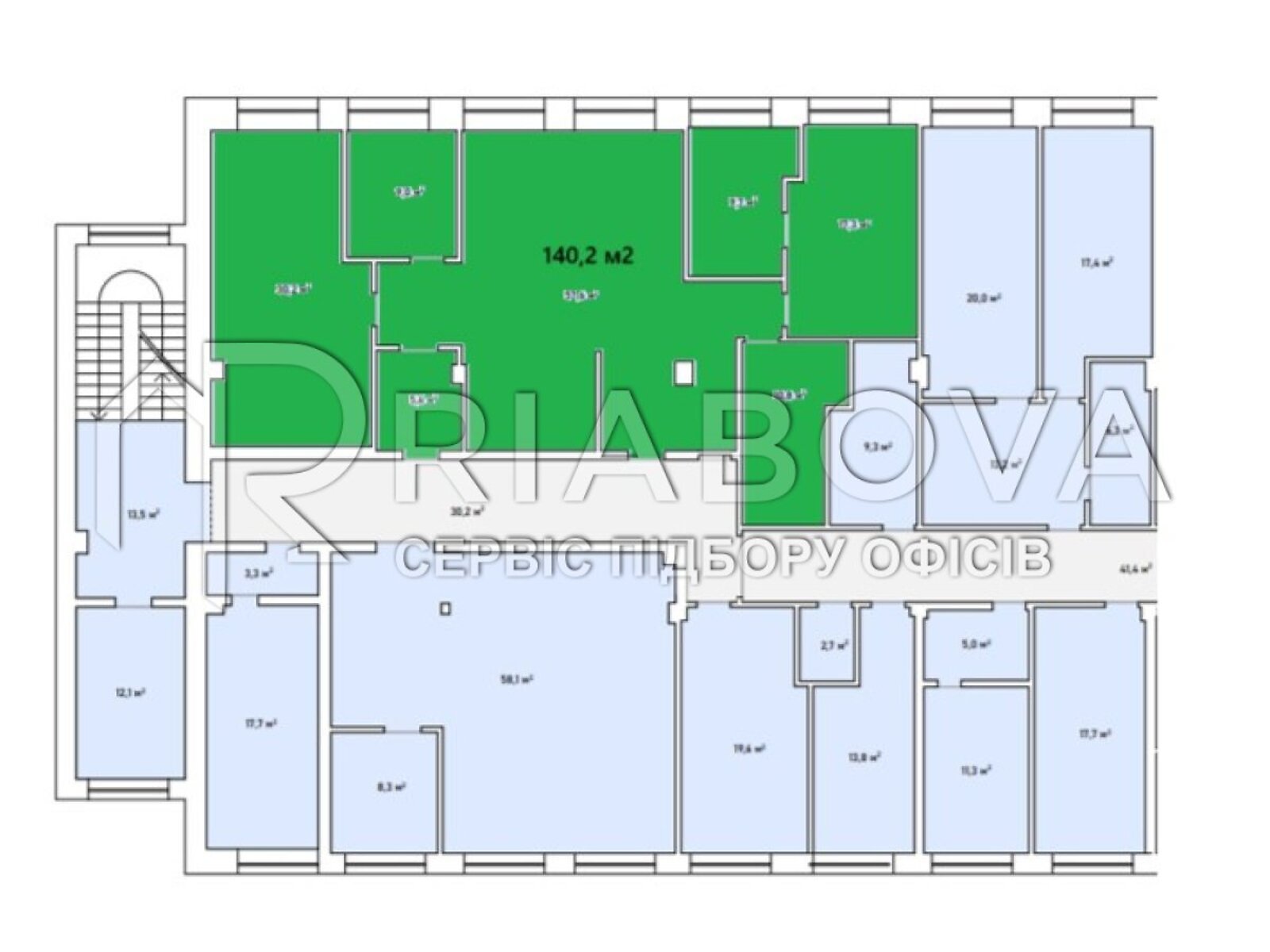 Аренда офисного помещения в Киеве, Луговая улица, помещений - 6, этаж - 3 фото 1