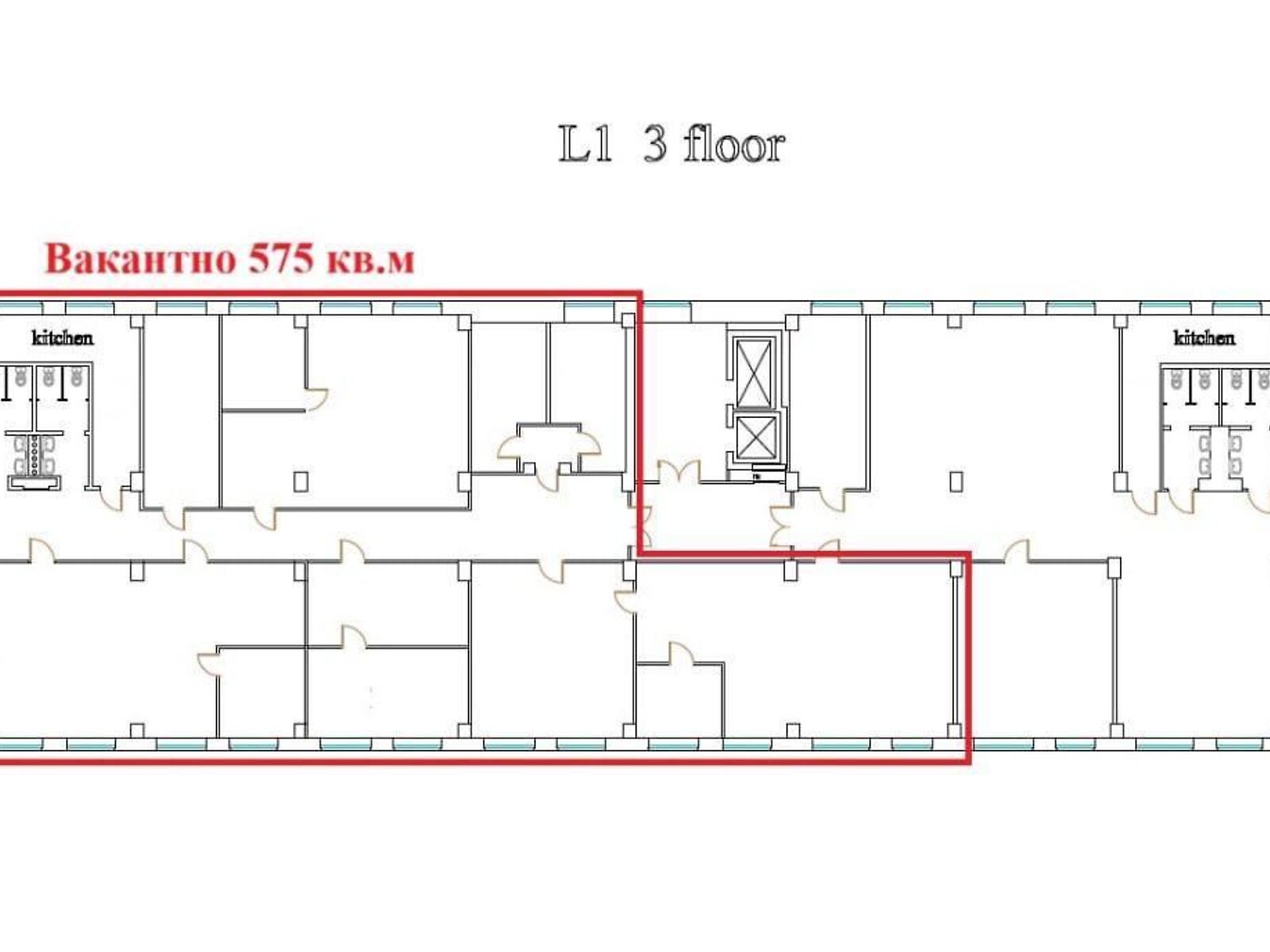 Оренда офісного приміщення в Києві, Лейпцизька вулиця 15А, приміщень - 8, поверх - 3 фото 1