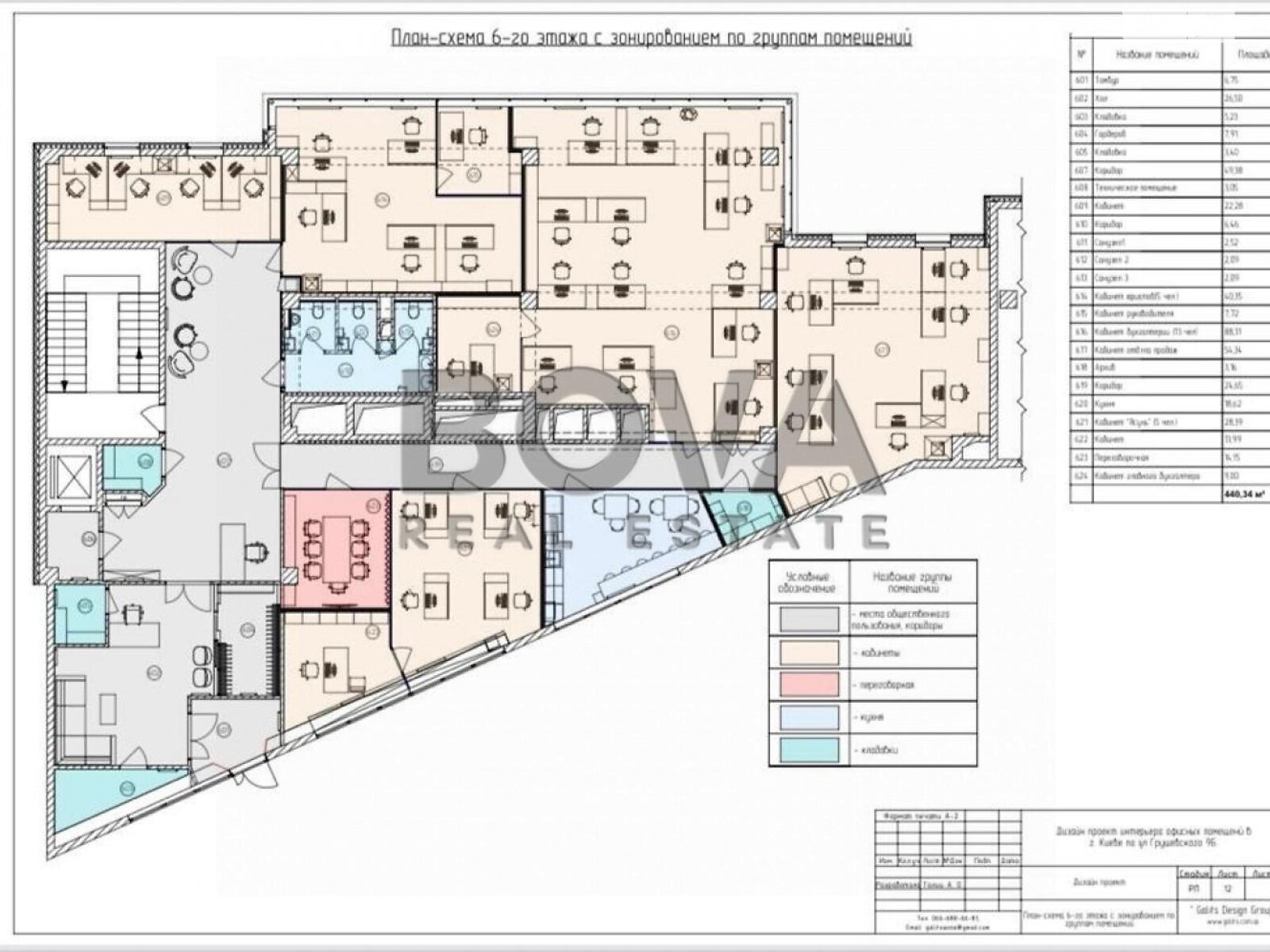 Аренда офисного помещения в Киеве, Михайла Грушевского улица 9Б, помещений - 10, этаж - 6 фото 1