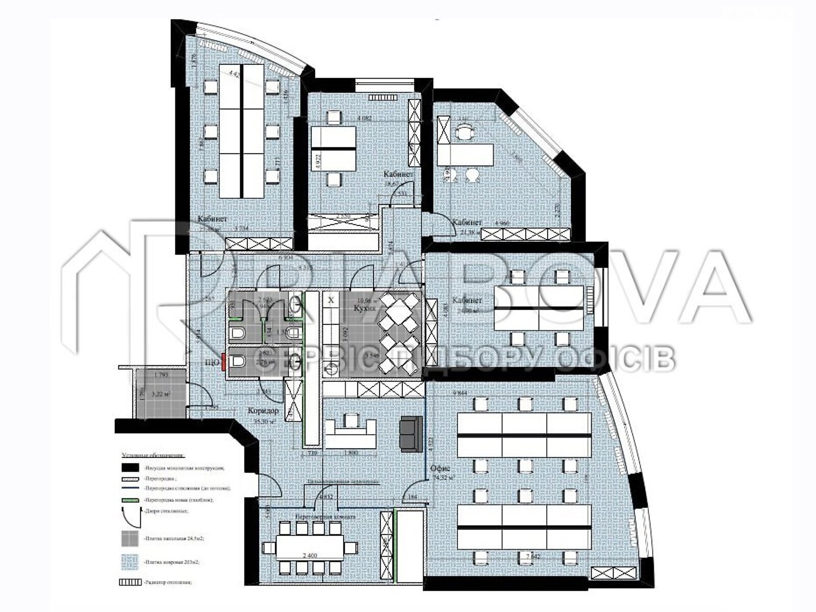 Оренда офісного приміщення в Києві, Кловський узвіз, приміщень - 6, поверх - 36 фото 1