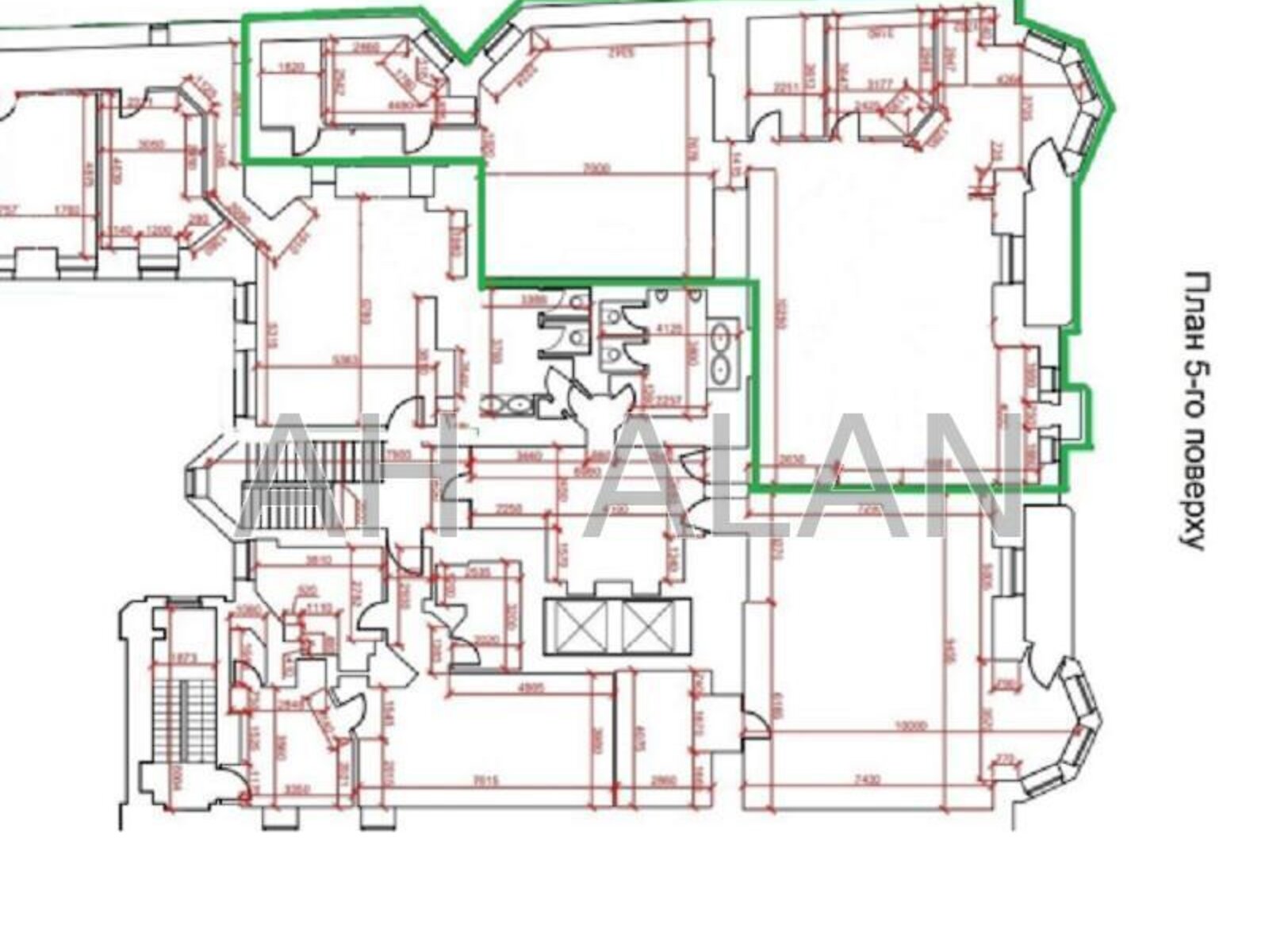 Оренда офісного приміщення в Києві, Музейний провулок, приміщень - 5, поверх - 5 фото 1