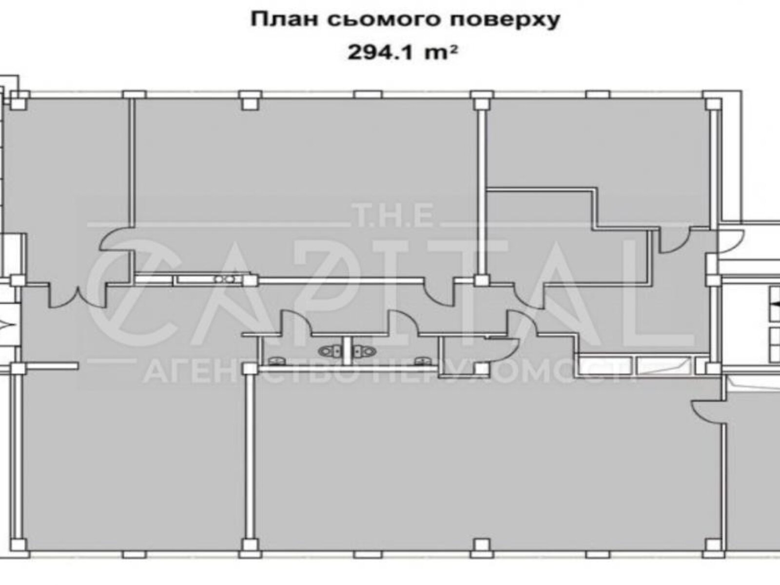 Аренда офисного помещения в Киеве, Степана Бандеры проспект 20Б, помещений - 6, этаж - 7 фото 1