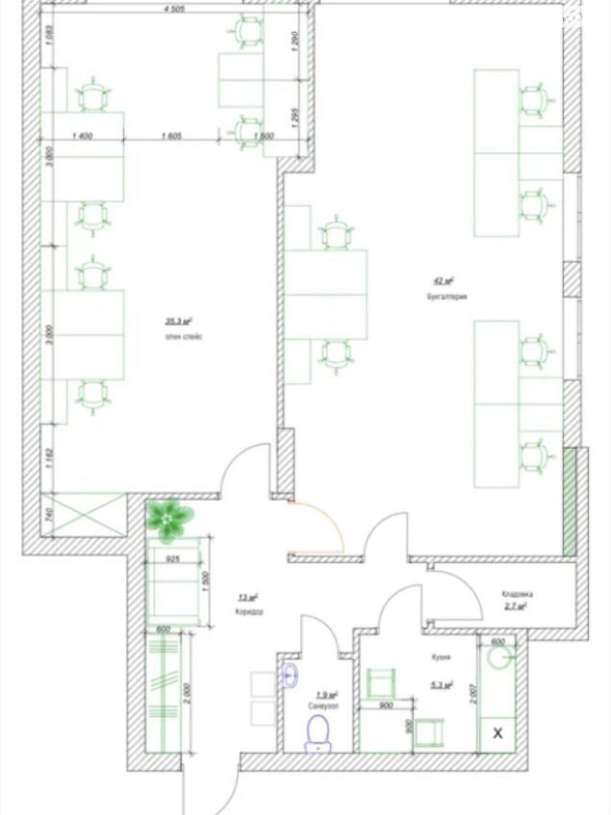 Аренда офисного помещения в Киеве, Нижний Вал улица 15, помещений - 2, этаж - 6 фото 1
