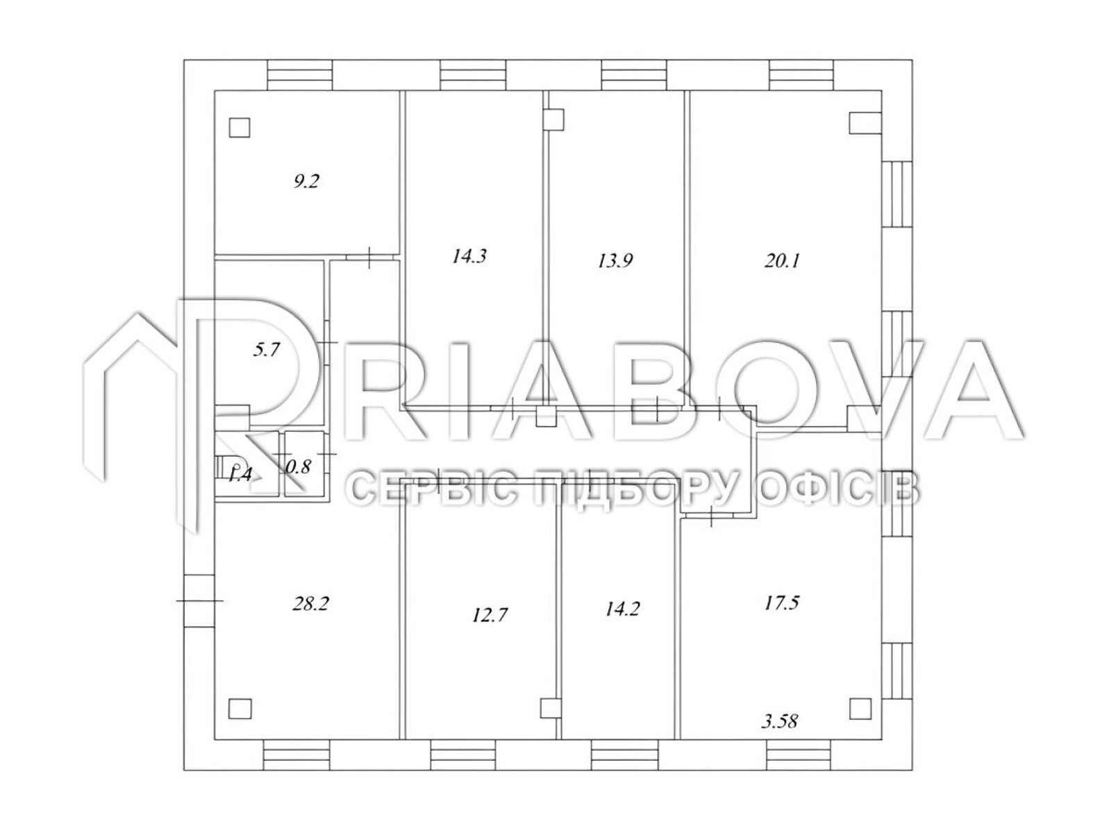 Аренда офисного помещения в Киеве, Межигорская улица, помещений - 9, этаж - 3 фото 1 Аренда офисного помещения в Киеве, Межигорская улица, помещений - 9, этаж - 3 фото 1