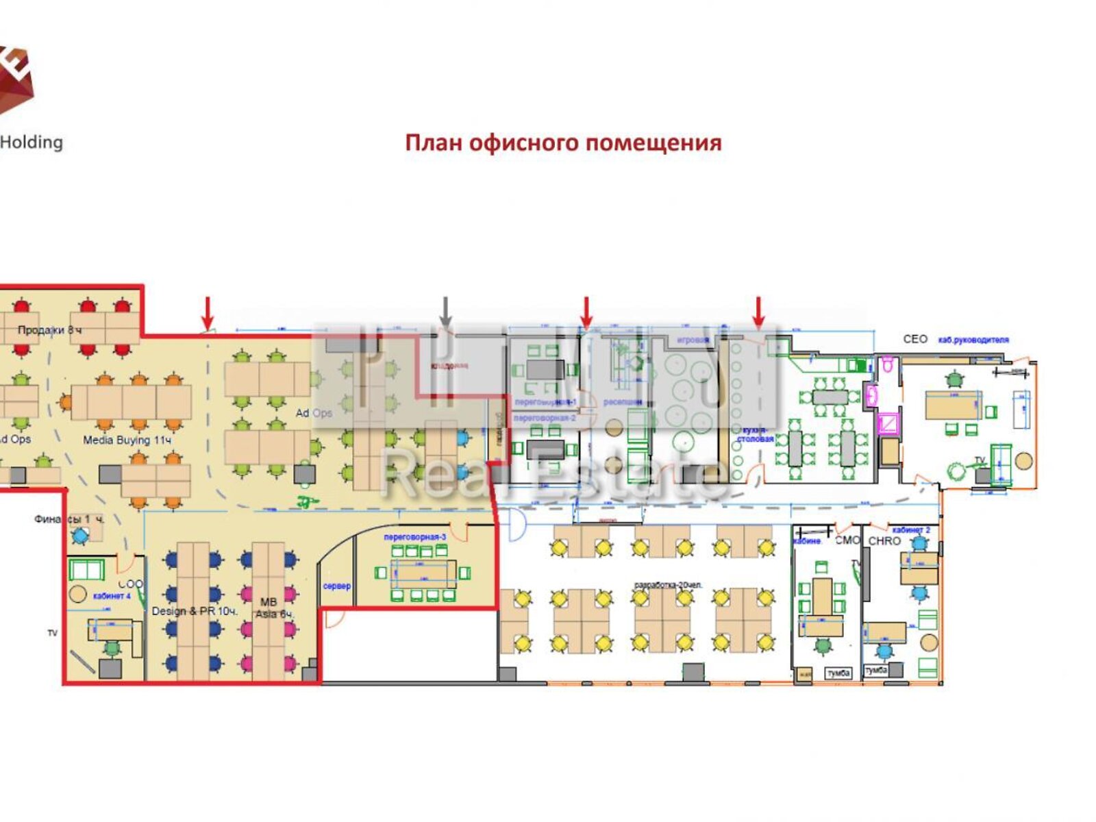 Аренда офисного помещения в Киеве, Богдана Хмельницкого улица 19-21, помещений - 1, этаж - 10 фото 1