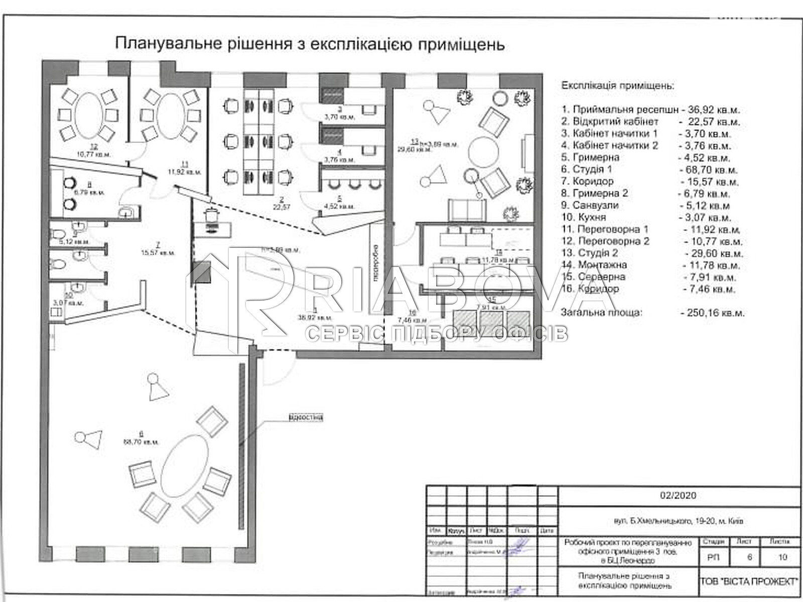 Аренда офисного помещения в Киеве, Богдана Хмельницкого улица, помещений -, этаж - 3 фото 1