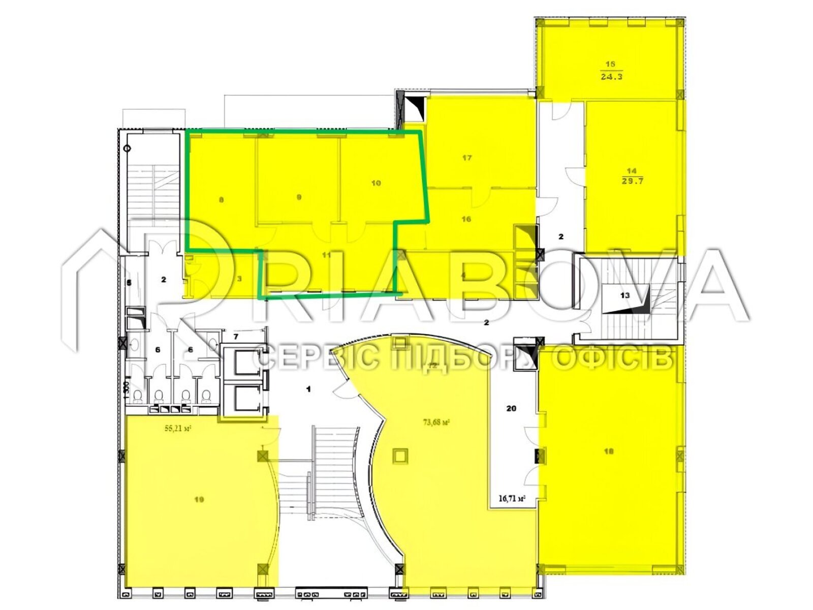 Аренда офисного помещения в Киеве, Студенческая улица, помещений - 3, этаж - 2 фото 1