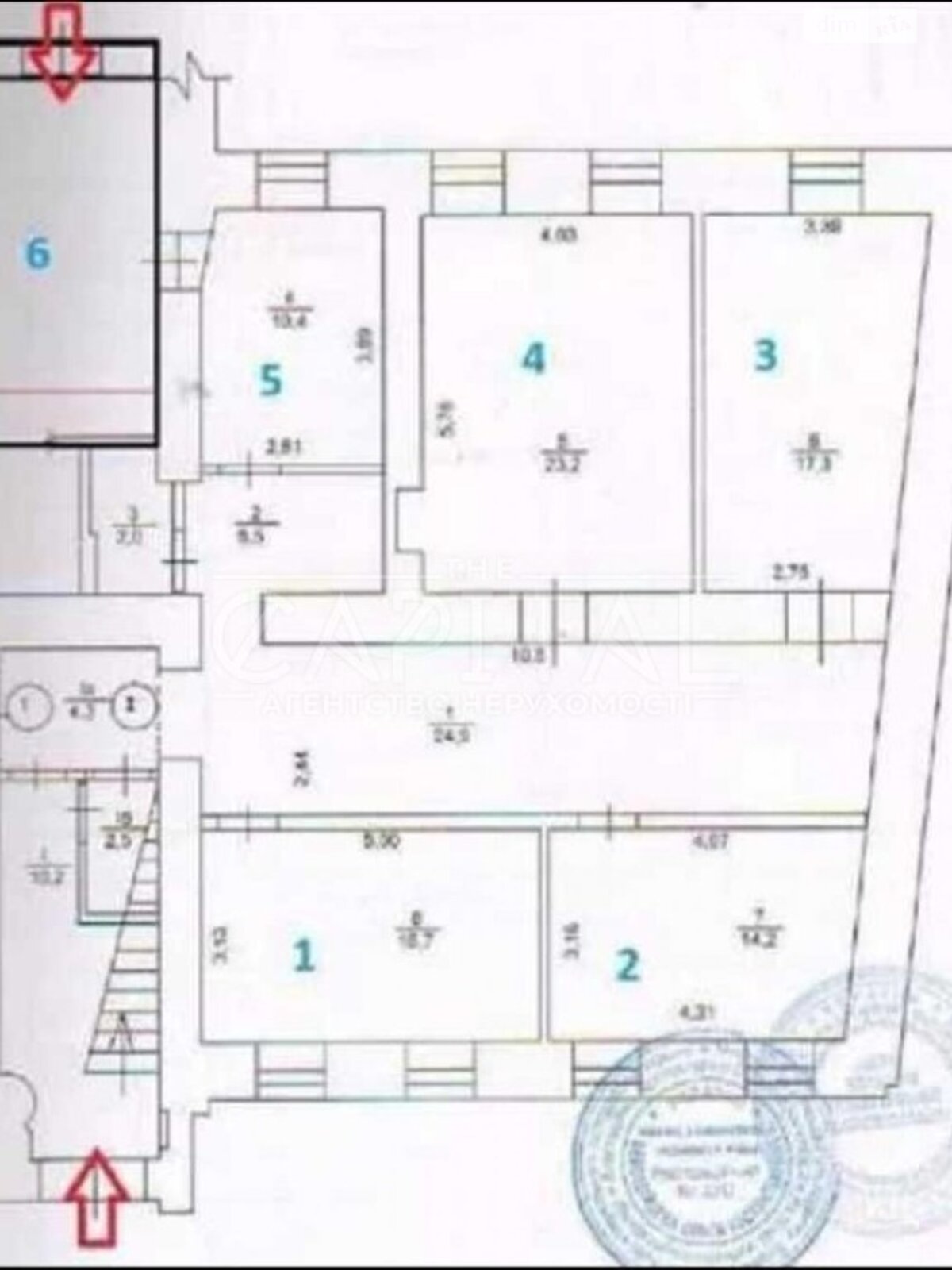 Аренда офисного помещения в Киеве, Вознесенский спуск 18, помещений - 5, этаж - 1 фото 1