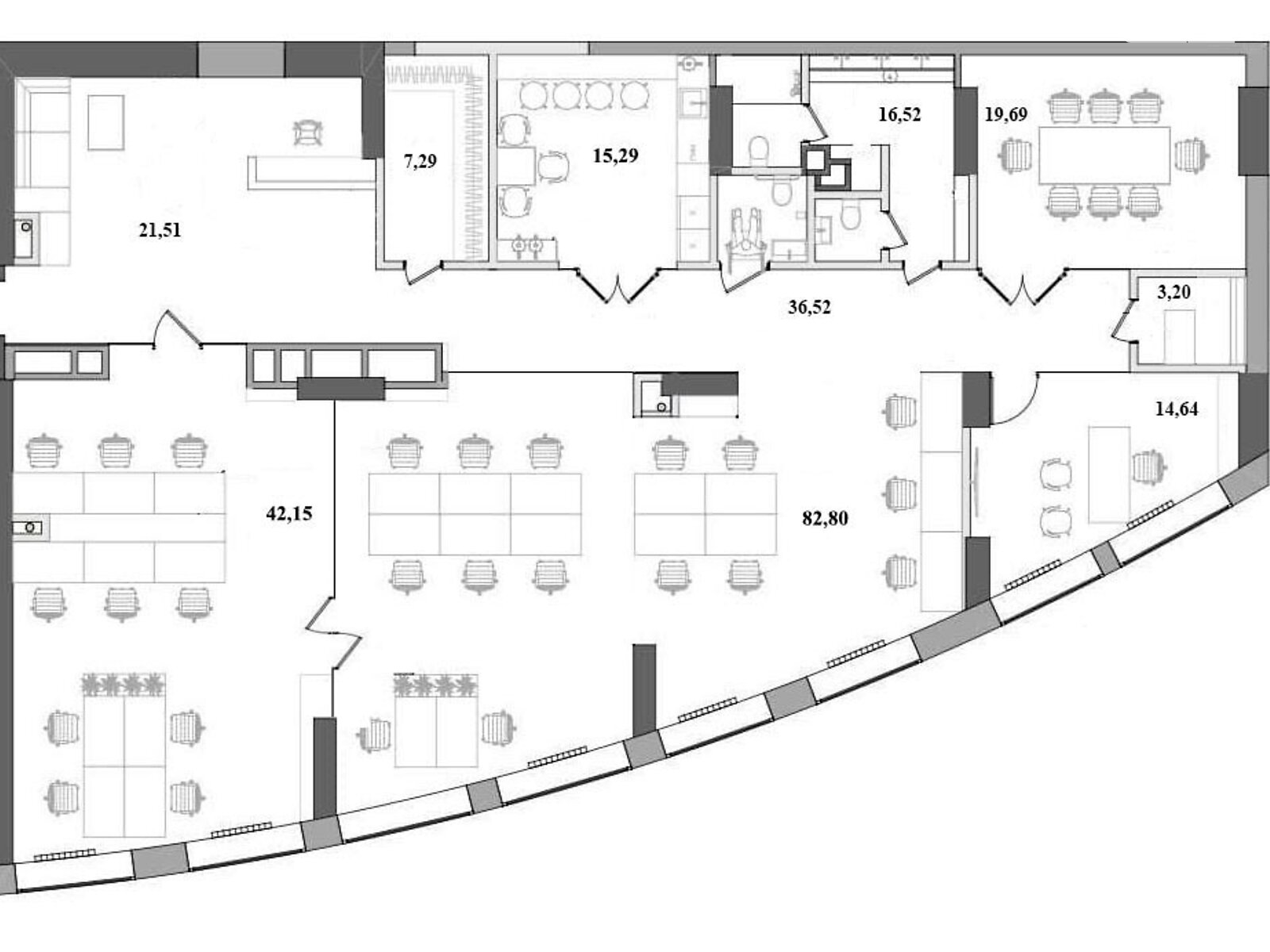Аренда офисного помещения в Киеве, Сечевых Стрельцов (Артема) улица 44А, помещений - 5, этаж - 2 фото 1