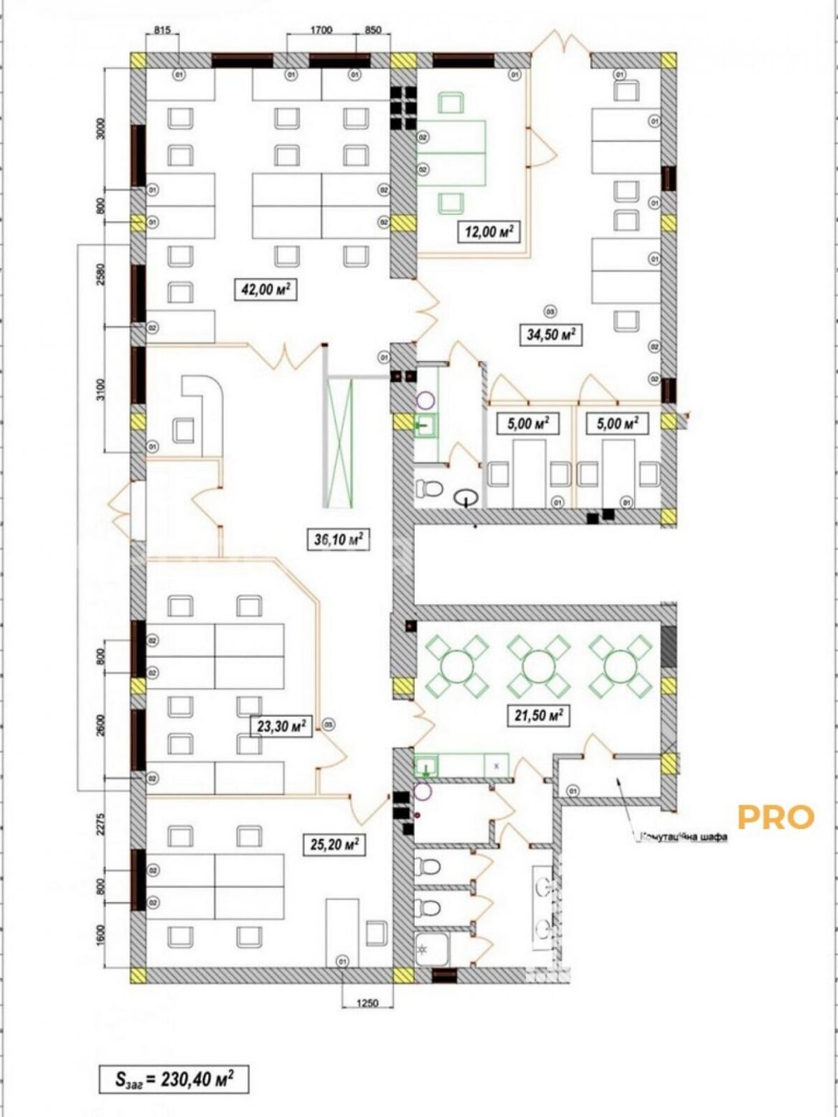 Оренда офісного приміщення в Минаї, Августина Волошина вулиця, приміщень - 5, поверх - 1 фото 1