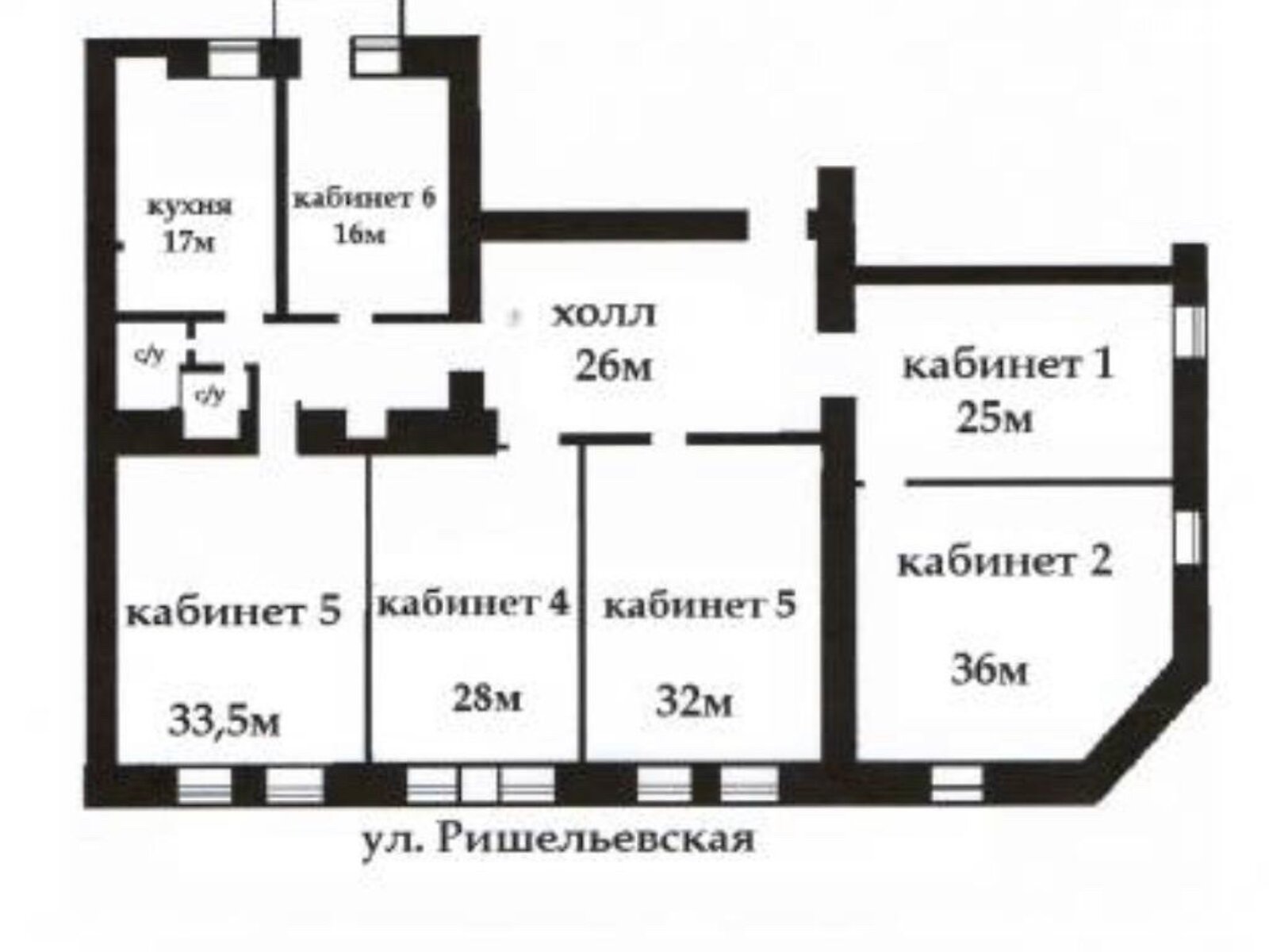 Аренда офисного помещения в Одессе, Ришельевская улица 17, помещений -, этаж - 2 фото 1