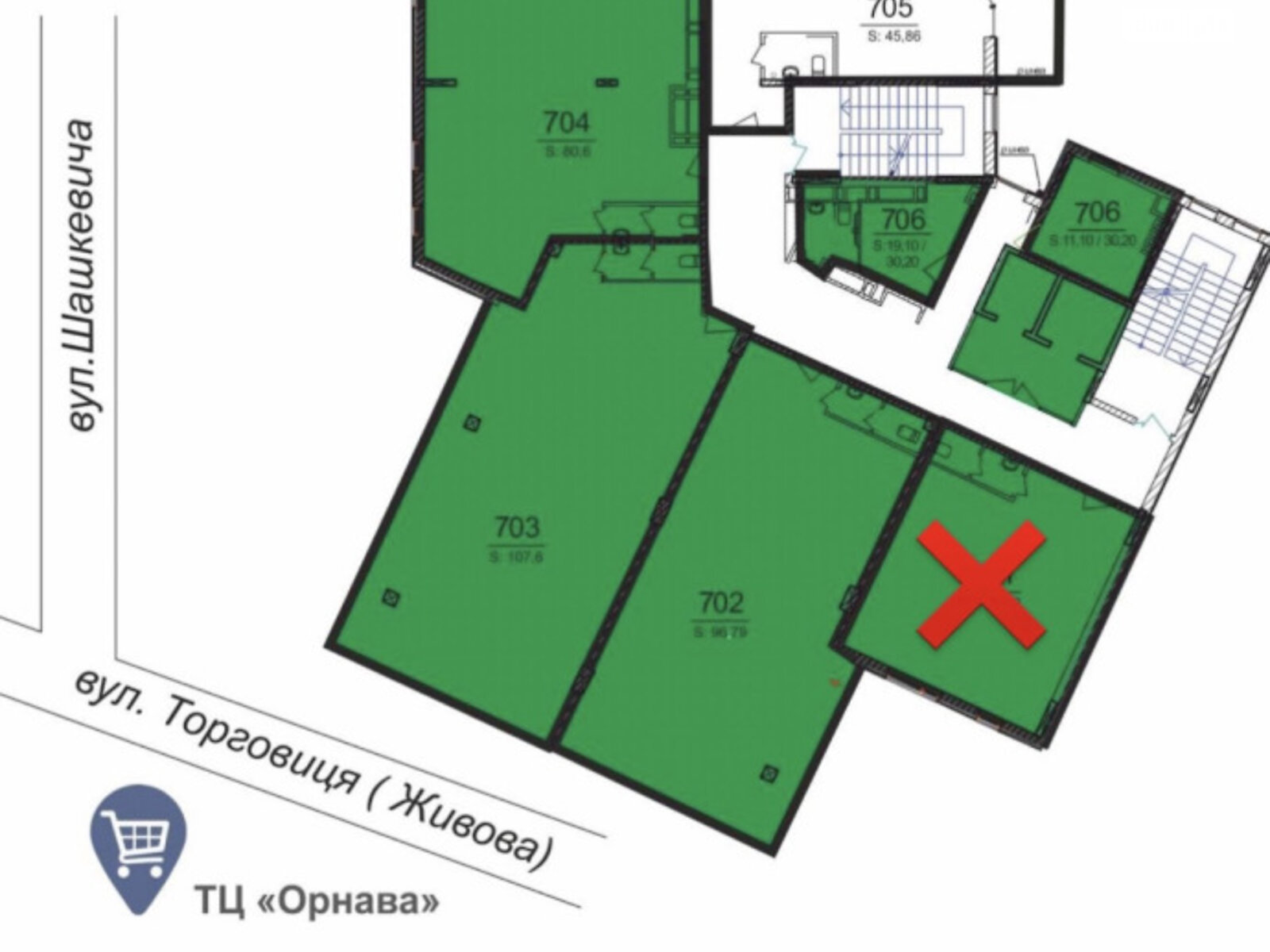 Аренда офисного помещения в Тернополе, Шашкевича улица, помещений - 1, этаж - 7 фото 1