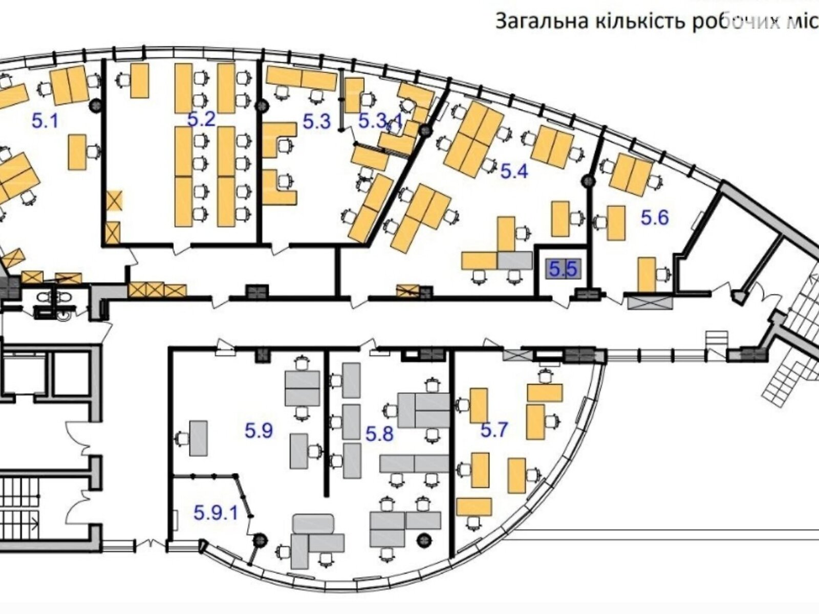 Оренда офісного приміщення в Києві, Раїси Окіпної вулиця 8А, приміщень -, поверх - 5 фото 1