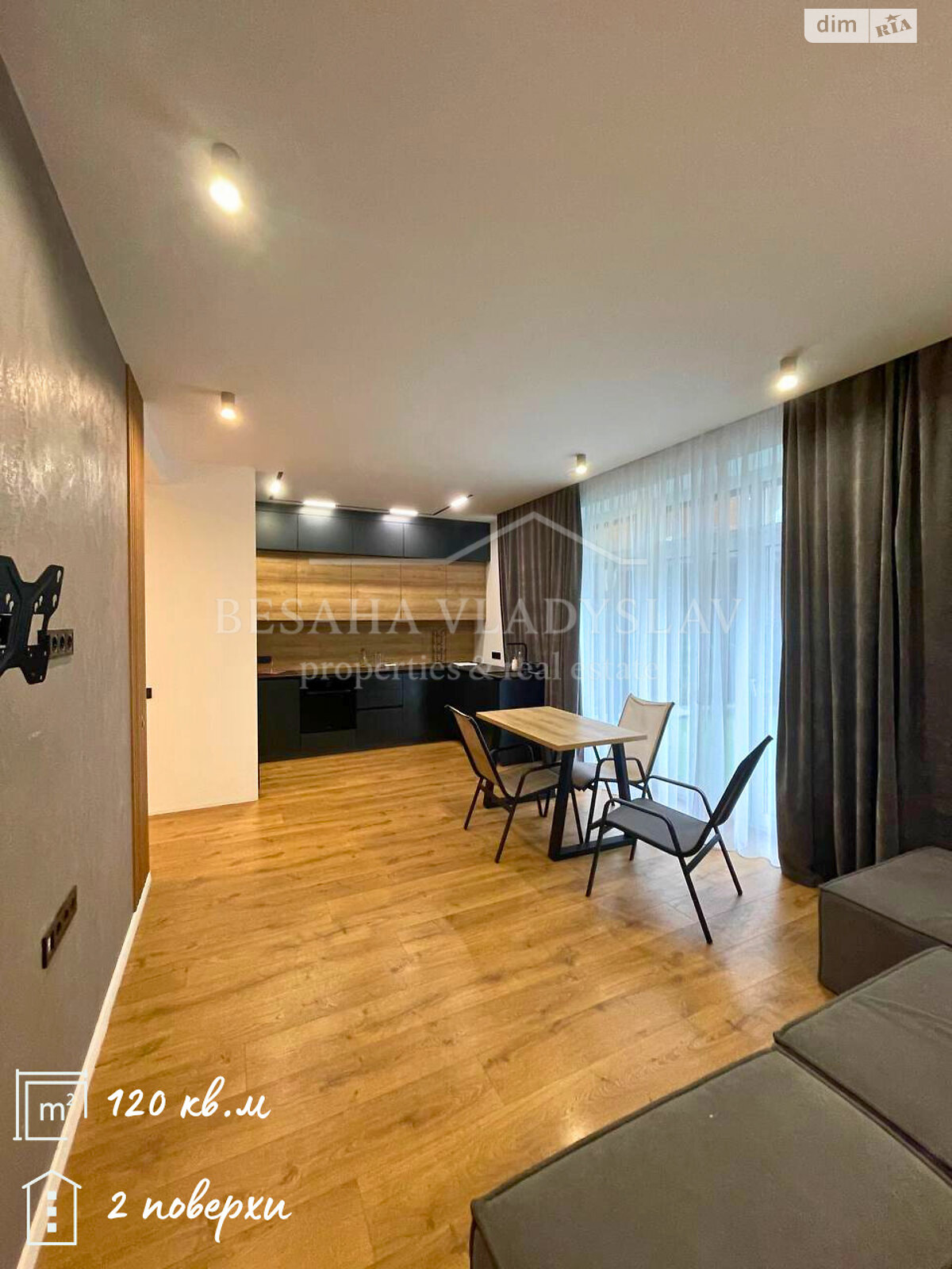 двухэтажный таунхаус, 120 кв. м, кирпич. Сдается помесячно в Днепре, в районе Самарский фото 1