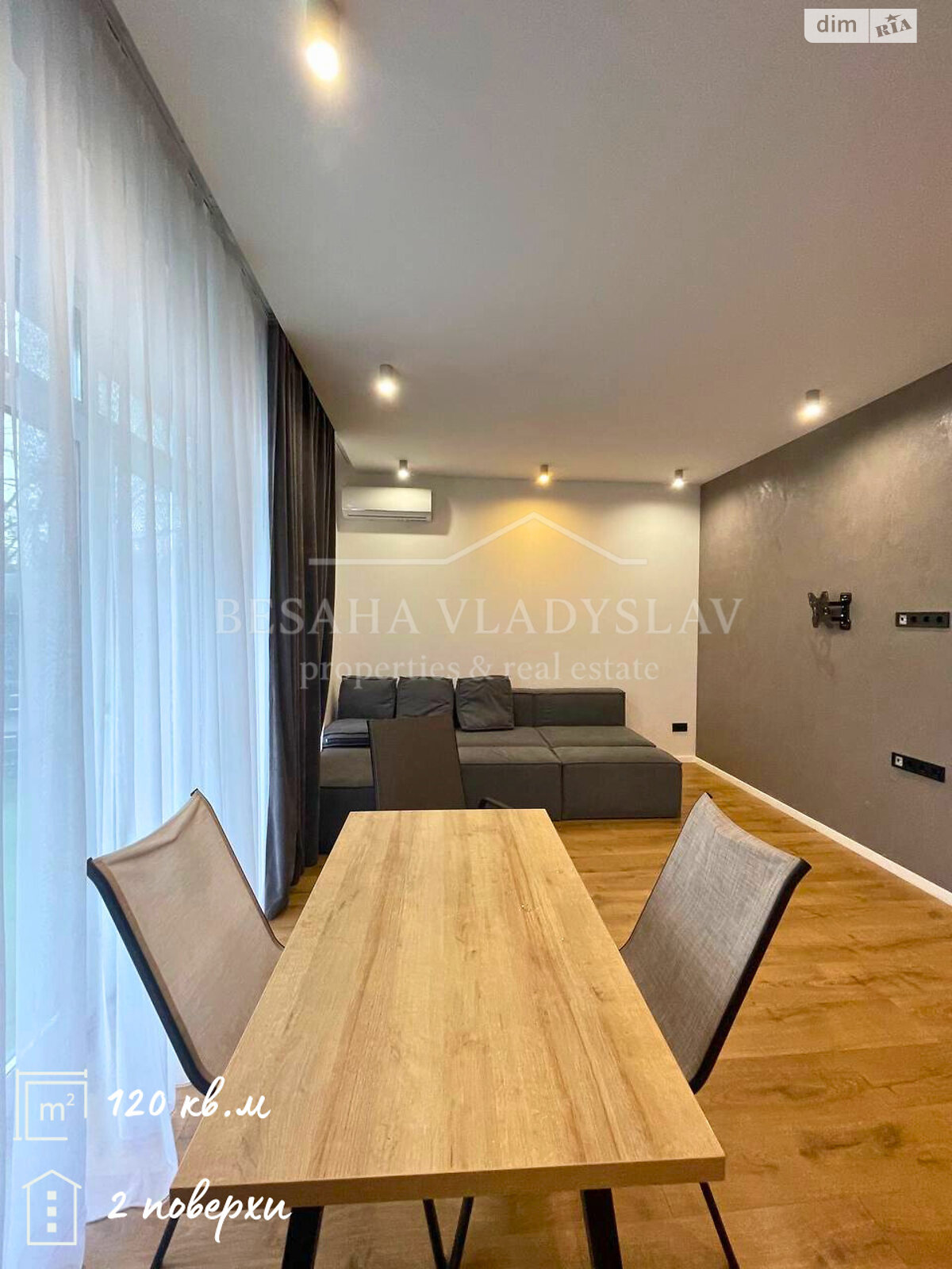 двухэтажный таунхаус, 120 кв. м, кирпич. Сдается помесячно в Днепре, в районе Самарский фото 1