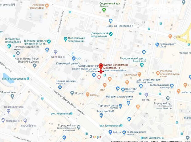 Торговая площадь в Днепре, сдам в аренду по Владимира Мономаха (Московская) улица 15, район Центральный, цена: 97 500 грн за объект фото 1 Торговая площадь в Днепре, сдам в аренду по Владимира Мономаха (Московская) улица 15, район Центральный, цена: 97 500 грн за объект фото 1