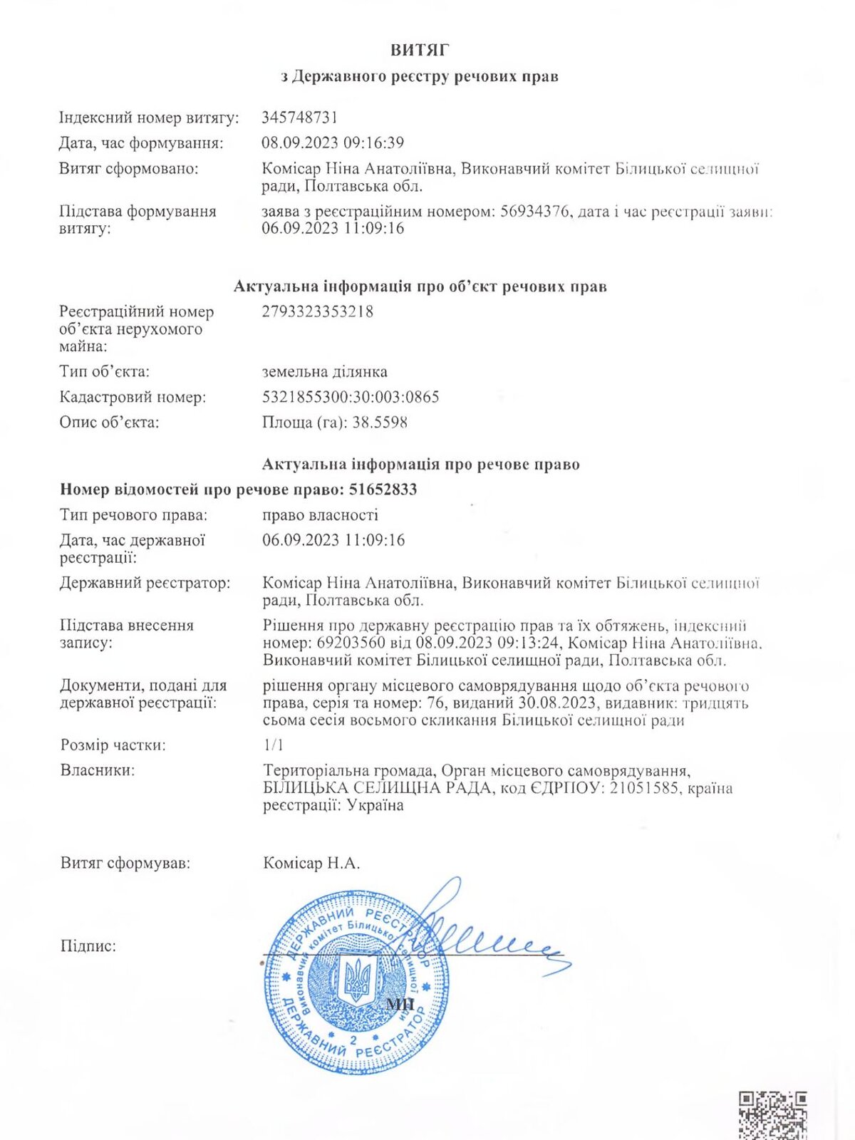 Оренда землі комерційного призначення в Білики, ціна: 2 420 933 грн за об’єкт фото 1