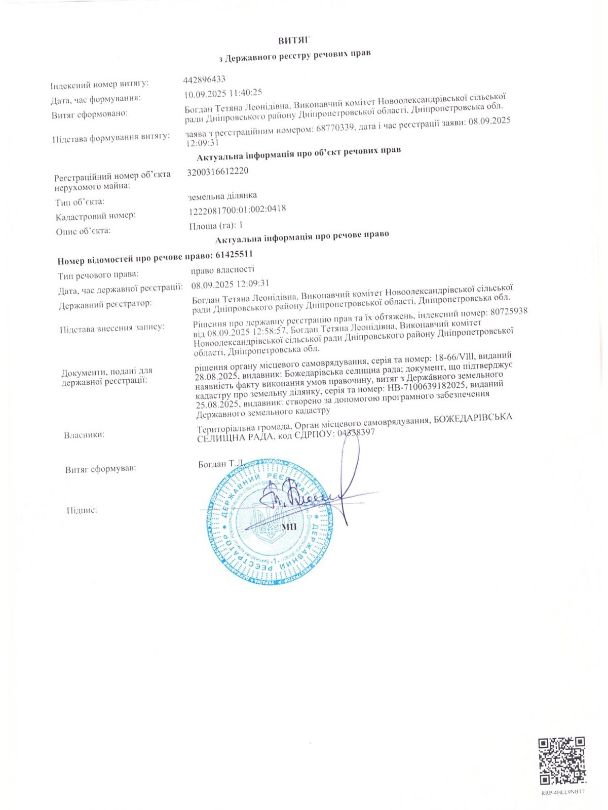 Аренда земли коммерческого назначения в Божедаровке, цена: 193 832 грн за объект фото 1 Аренда земли коммерческого назначения в Божедаровке, цена: 193 832 грн за объект фото 1