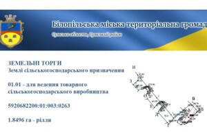 Оренда землі сільськогосподарського призначення в Білопіллі, ціна: 8 206 грн за об’єкт фото 1 Оренда землі сільськогосподарського призначення в Білопіллі, ціна: 8 206 грн за об’єкт фото 1