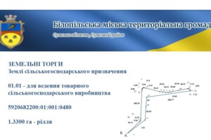 Оренда землі сільськогосподарського призначення в Білопіллі, ціна: 5 977 грн за об’єкт фото 1 Оренда землі сільськогосподарського призначення в Білопіллі, ціна: 5 977 грн за об’єкт фото 1