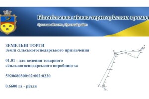 Аренда земли сельскохозяйственного назначения в Белополье, цена: 3 374 грн за объект фото 1 Аренда земли сельскохозяйственного назначения в Белополье, цена: 3 374 грн за объект фото 1