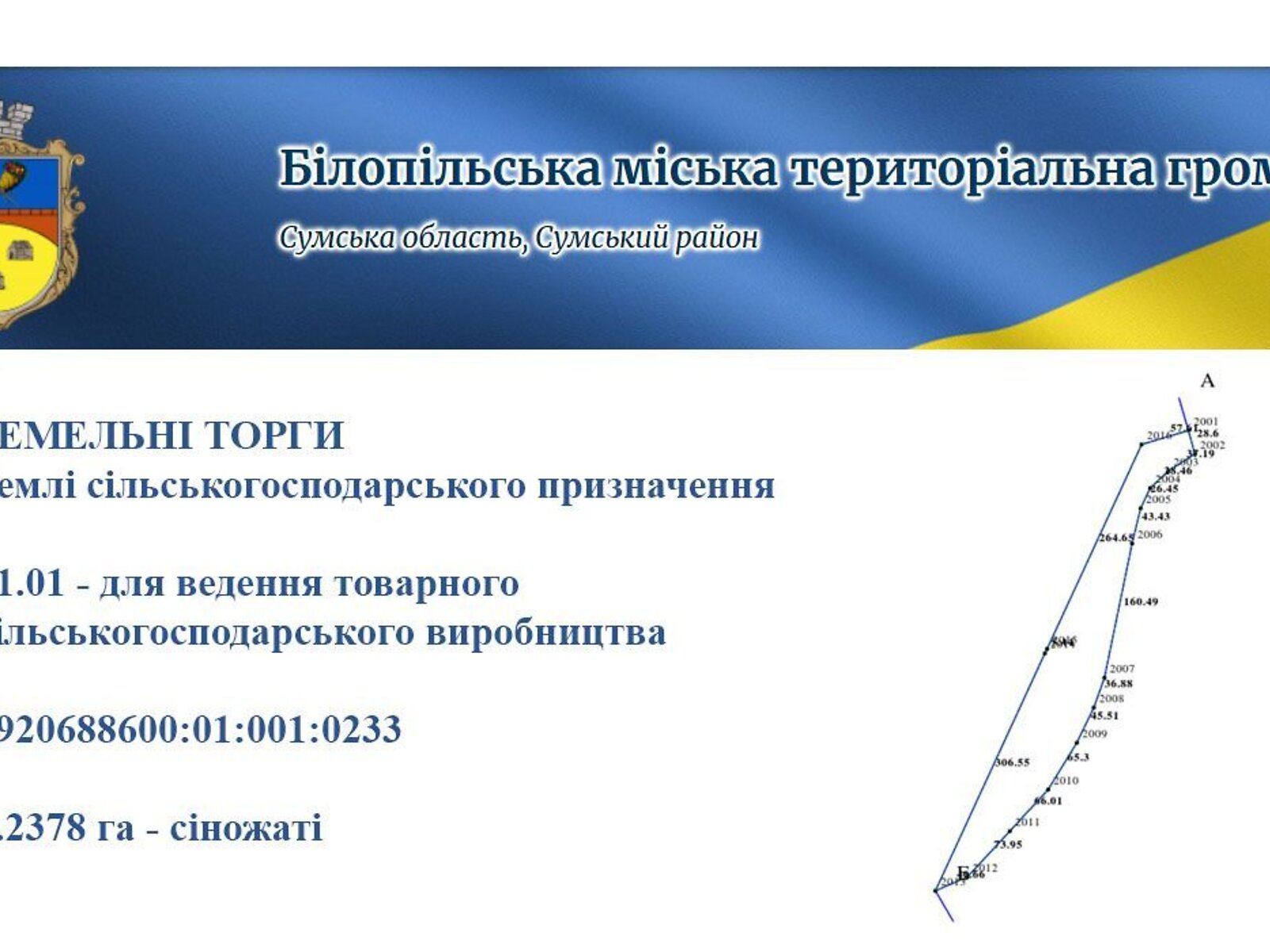 Аренда земли сельскохозяйственного назначения в Белополье, цена: 4 529 грн за объект фото 1 Аренда земли сельскохозяйственного назначения в Белополье, цена: 4 529 грн за объект фото 1