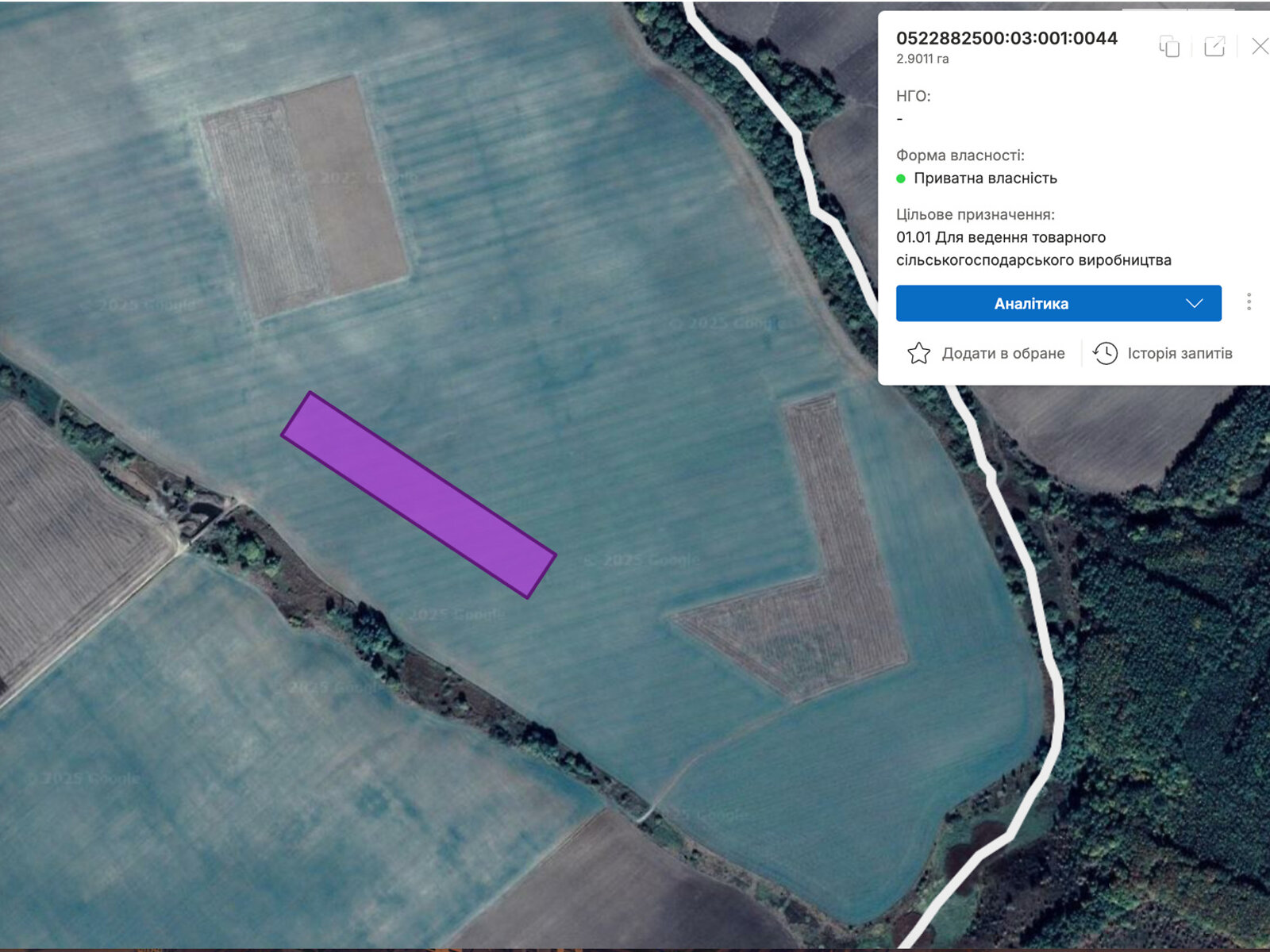 Оренда землі сільськогосподарського призначення в Долинянах, ціна: 30 055 грн за об’єкт фото 1 Оренда землі сільськогосподарського призначення в Долинянах, ціна: 30 055 грн за об’єкт фото 1