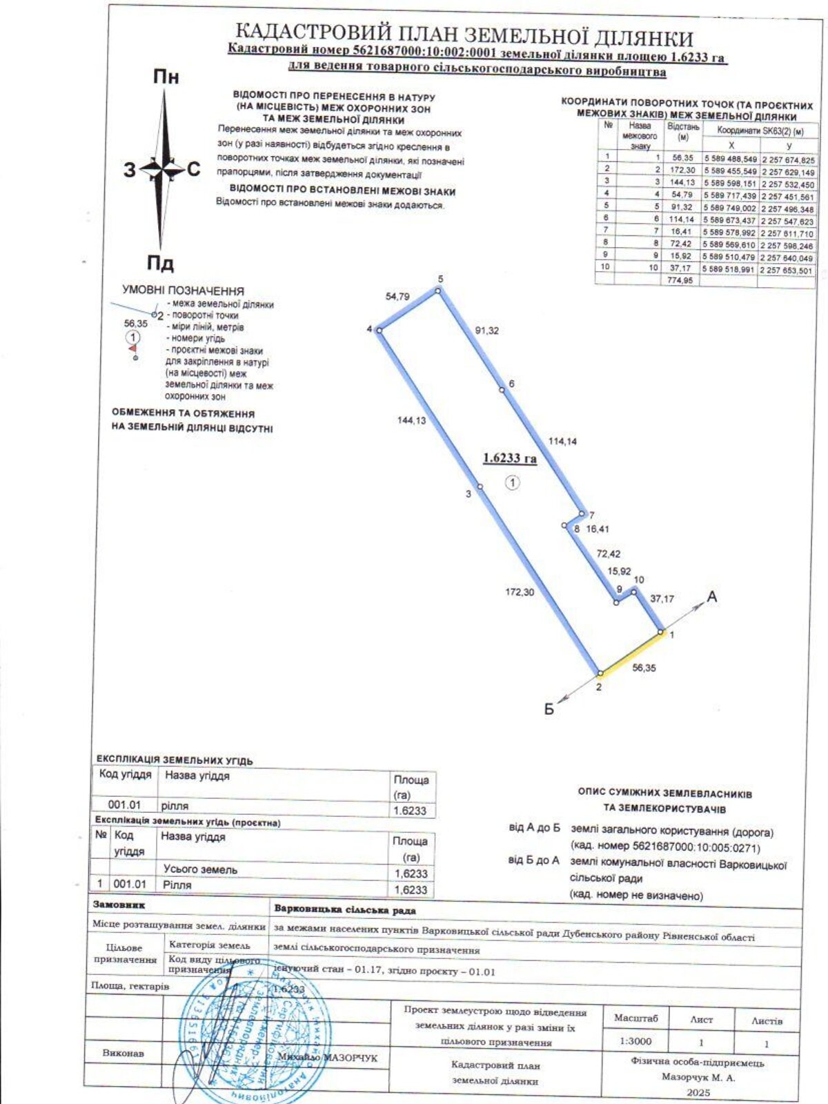 Оренда землі сільськогосподарського призначення в Олибові, ціна: 7 400 грн за об’єкт фото 1