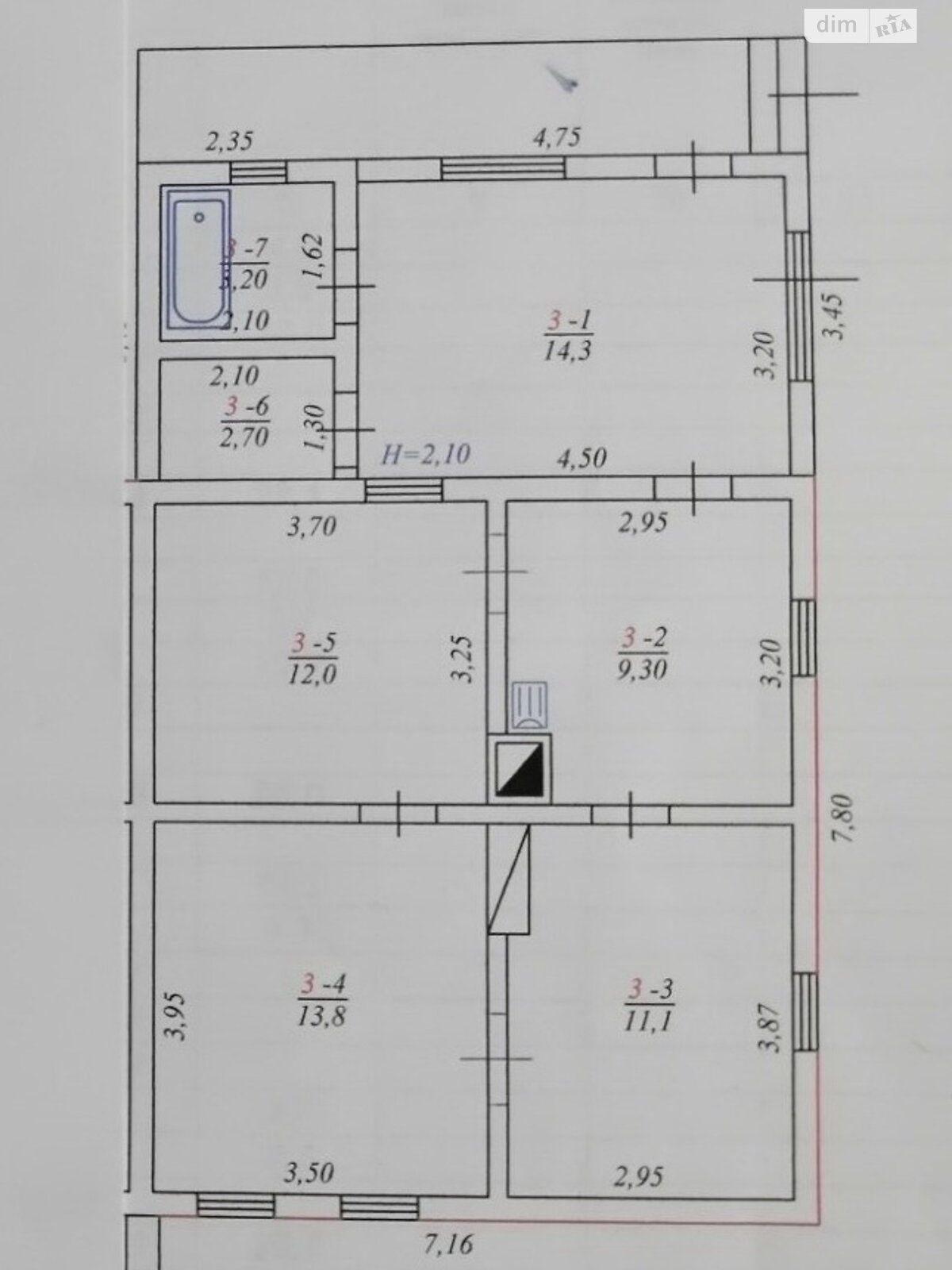 Продажа части дома в Хмельнике, улица Небесной Сотни (Ленина), район Хмельник, 3 комнаты фото 1