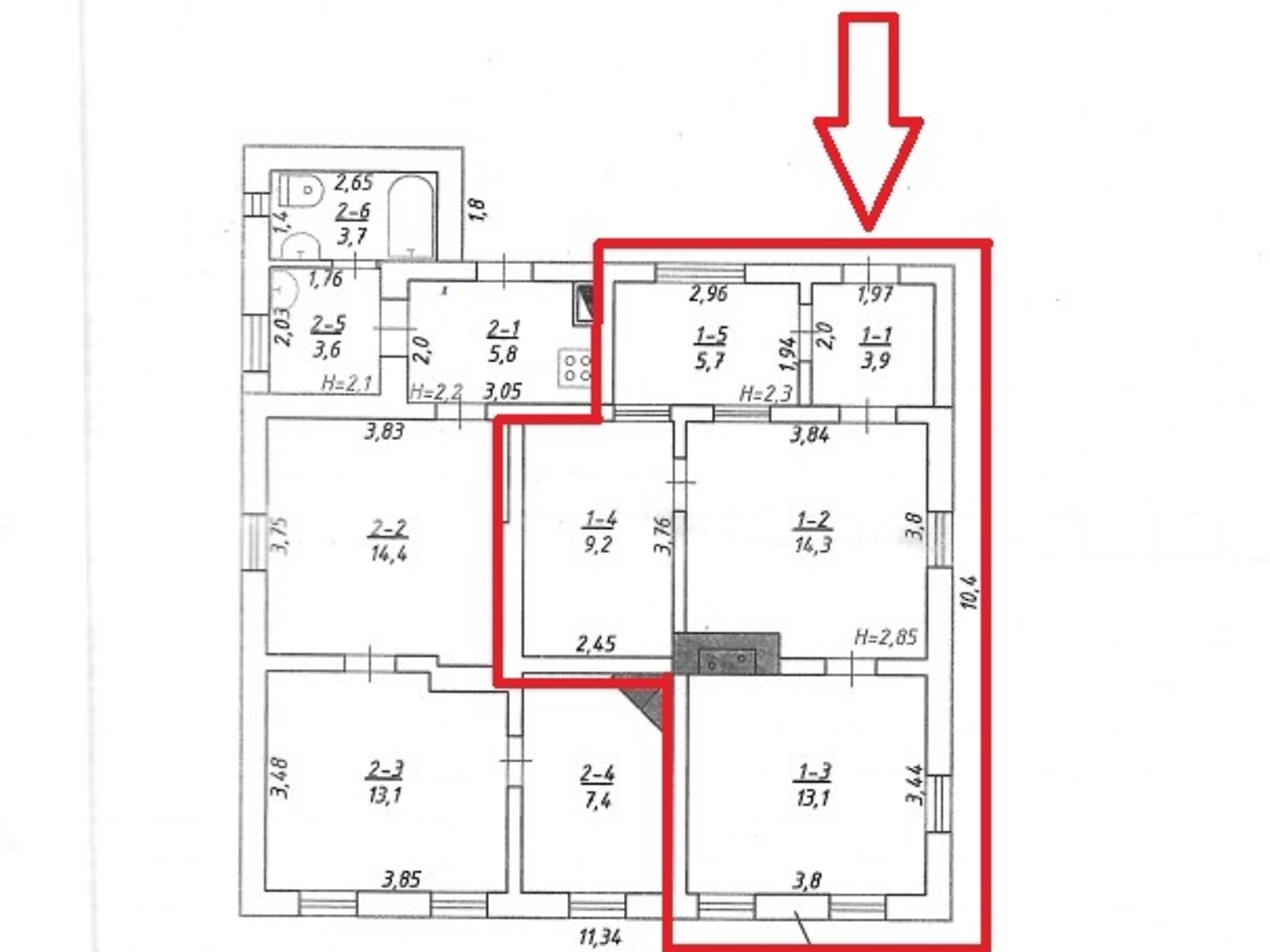 Продаж частини будинку в Кропивницькому, вулиця Ярославська, район Фортечний, 3 кімнати фото 1