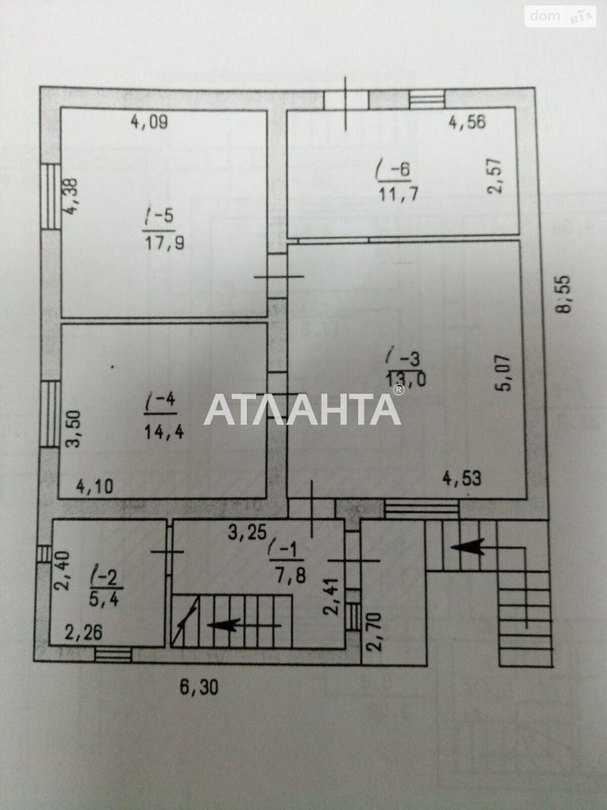 двухэтажный дом, 132.3 кв. м, кирпич. Продажа в Черноморске фото 1