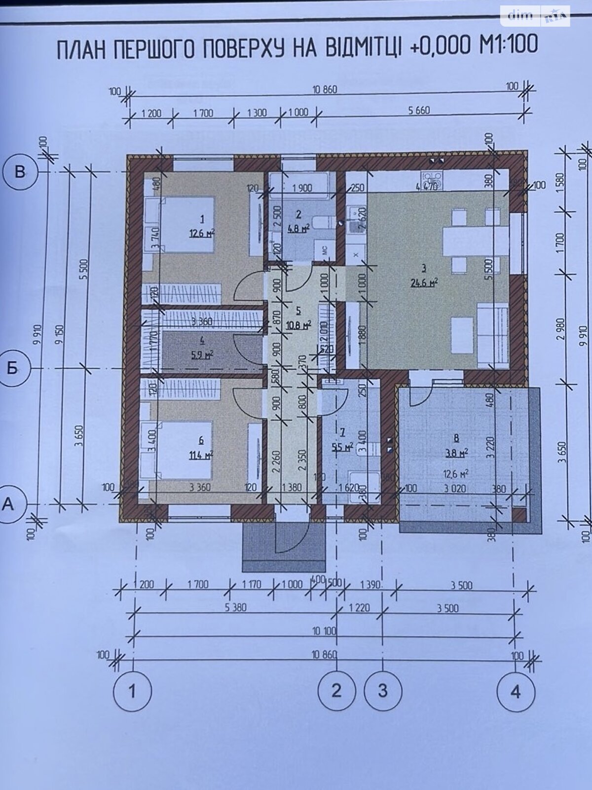 одноповерховий будинок, 90 кв. м, цегла. Продаж у Агрономічному фото 1 одноповерховий будинок, 90 кв. м, цегла. Продаж у Агрономічному фото 1