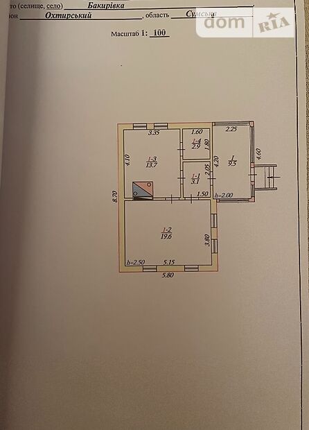 одноповерховий будинок з каміном, 49 кв. м, цегла. Продаж в Бакирівці (Сумська обл.) фото 1 одноповерховий будинок з каміном, 49 кв. м, цегла. Продаж в Бакирівці (Сумська обл.) фото 1