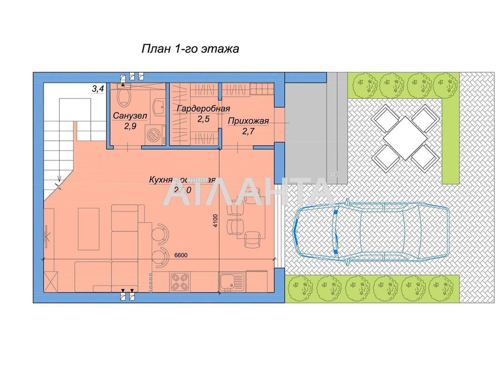 трехэтажный дом, 119 кв. м, газобетон. Продажа в Авангарде фото 1